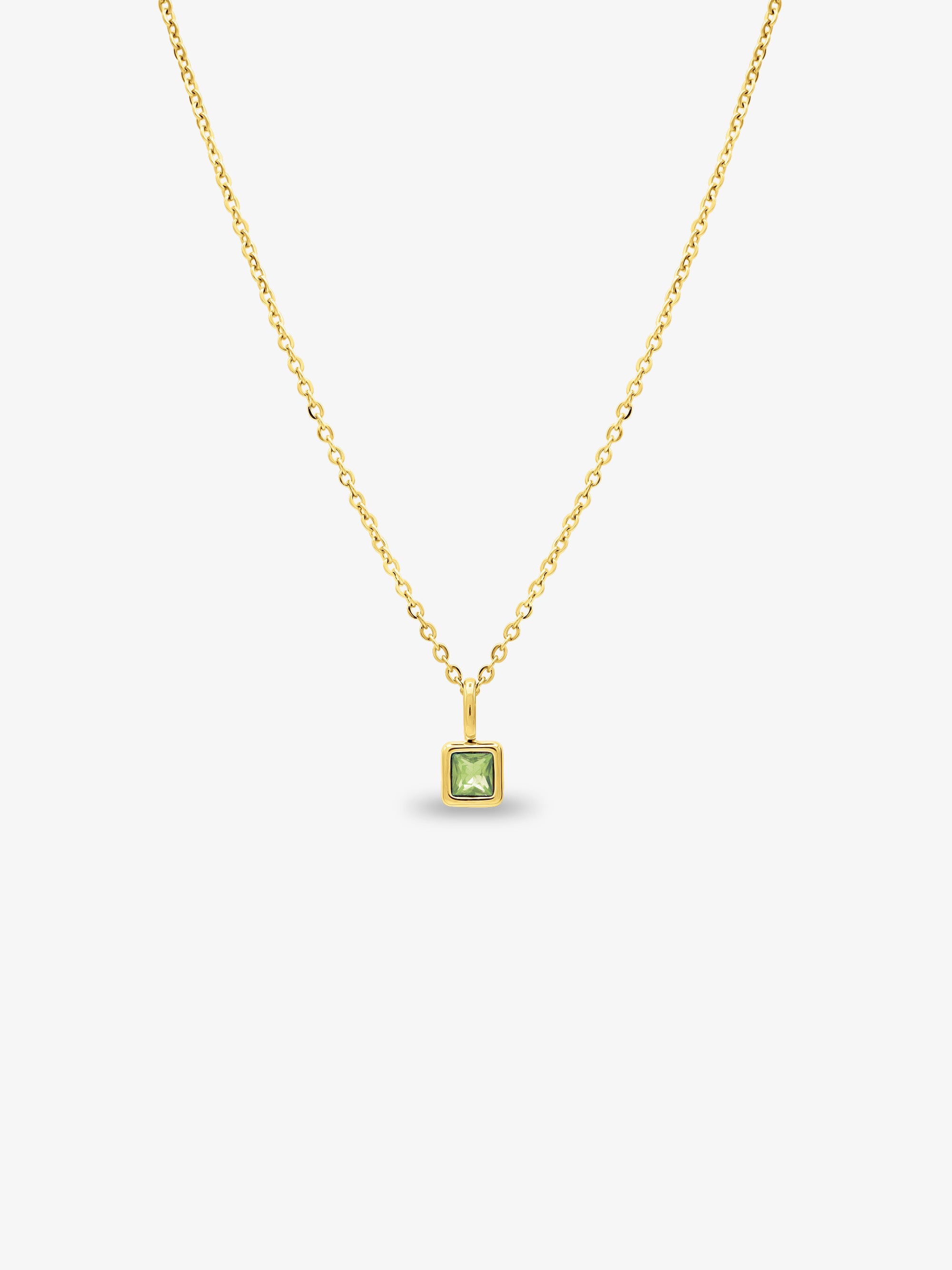 August Celeste Birthstone Necklace