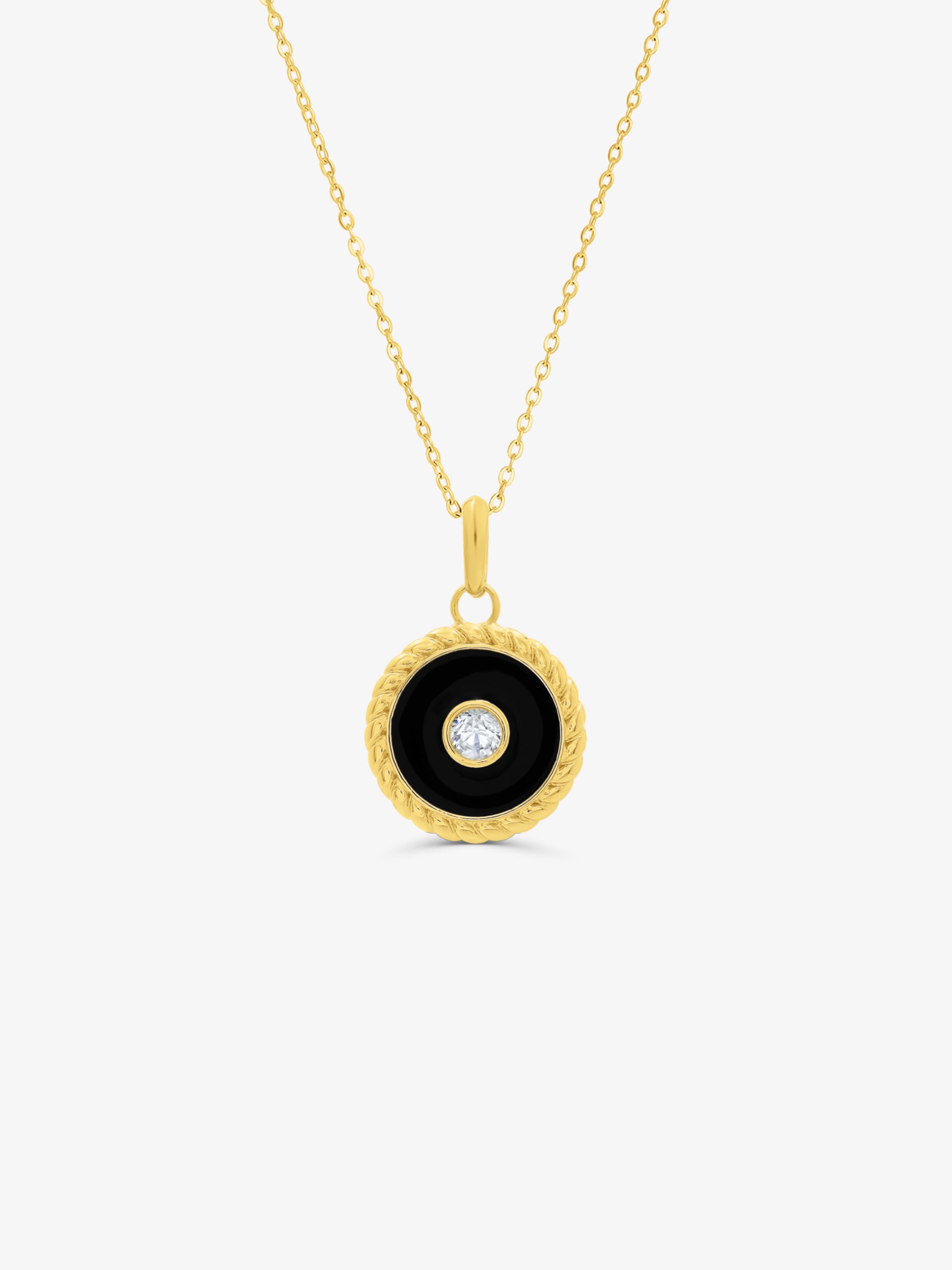 Cable Zirconia Necklace Set