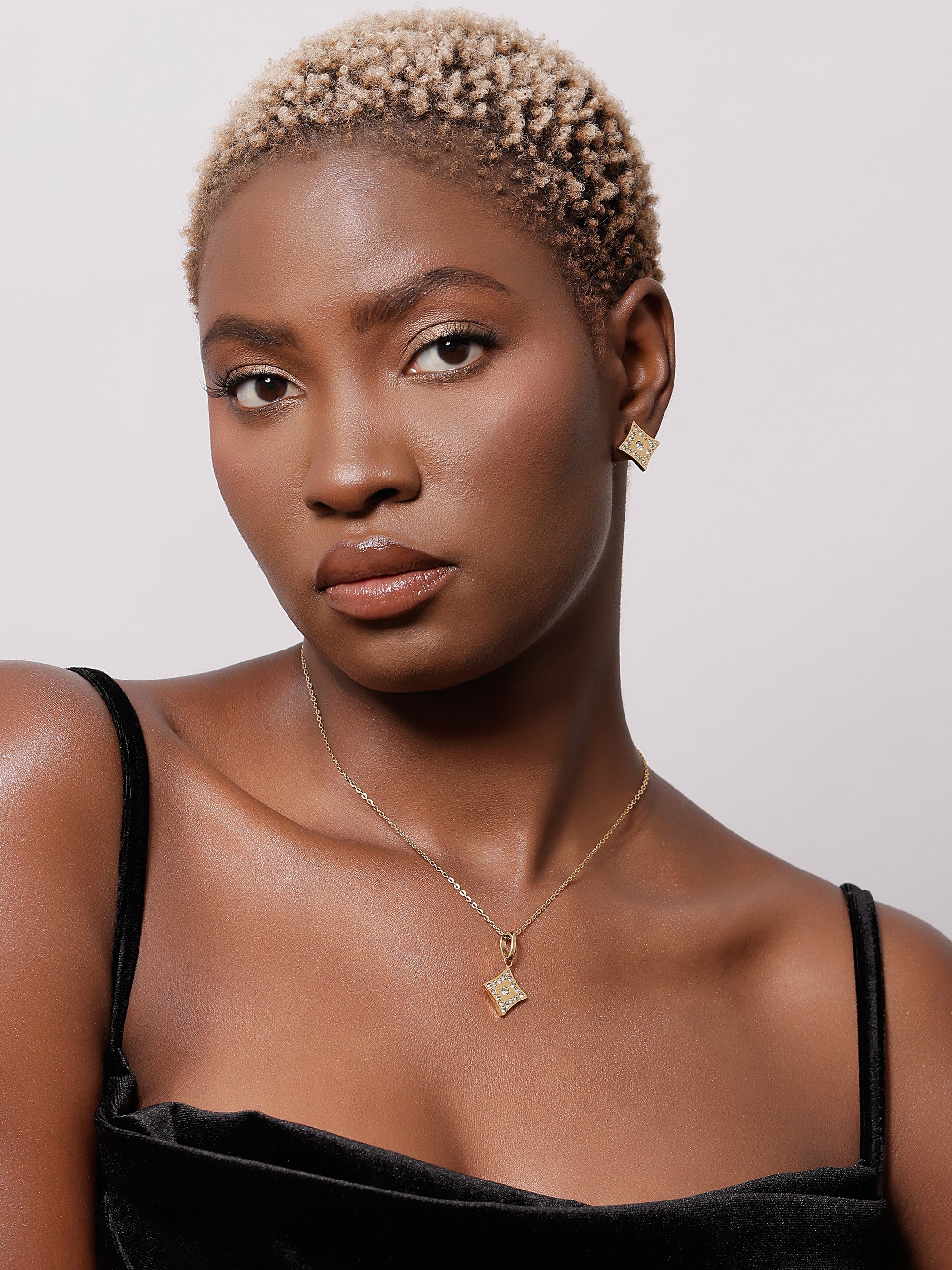 Deco Zirconia Mini Necklace Set