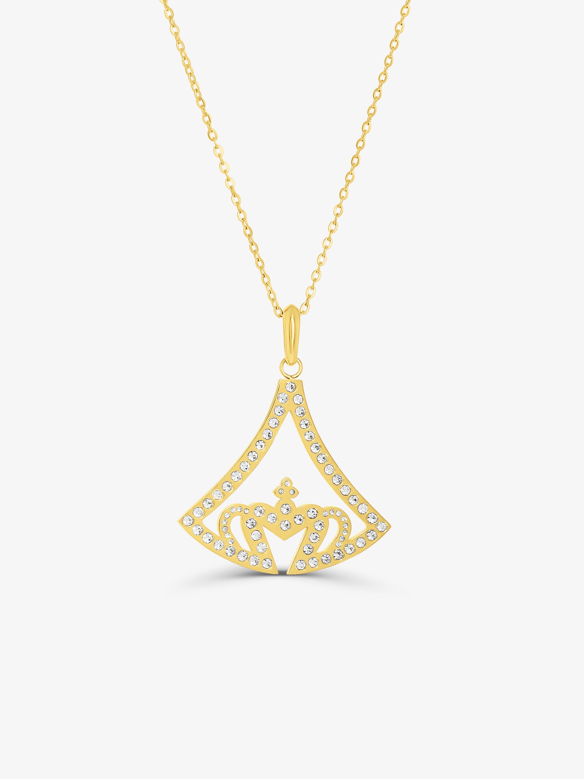 Crown Deco Zirconia Necklace Set