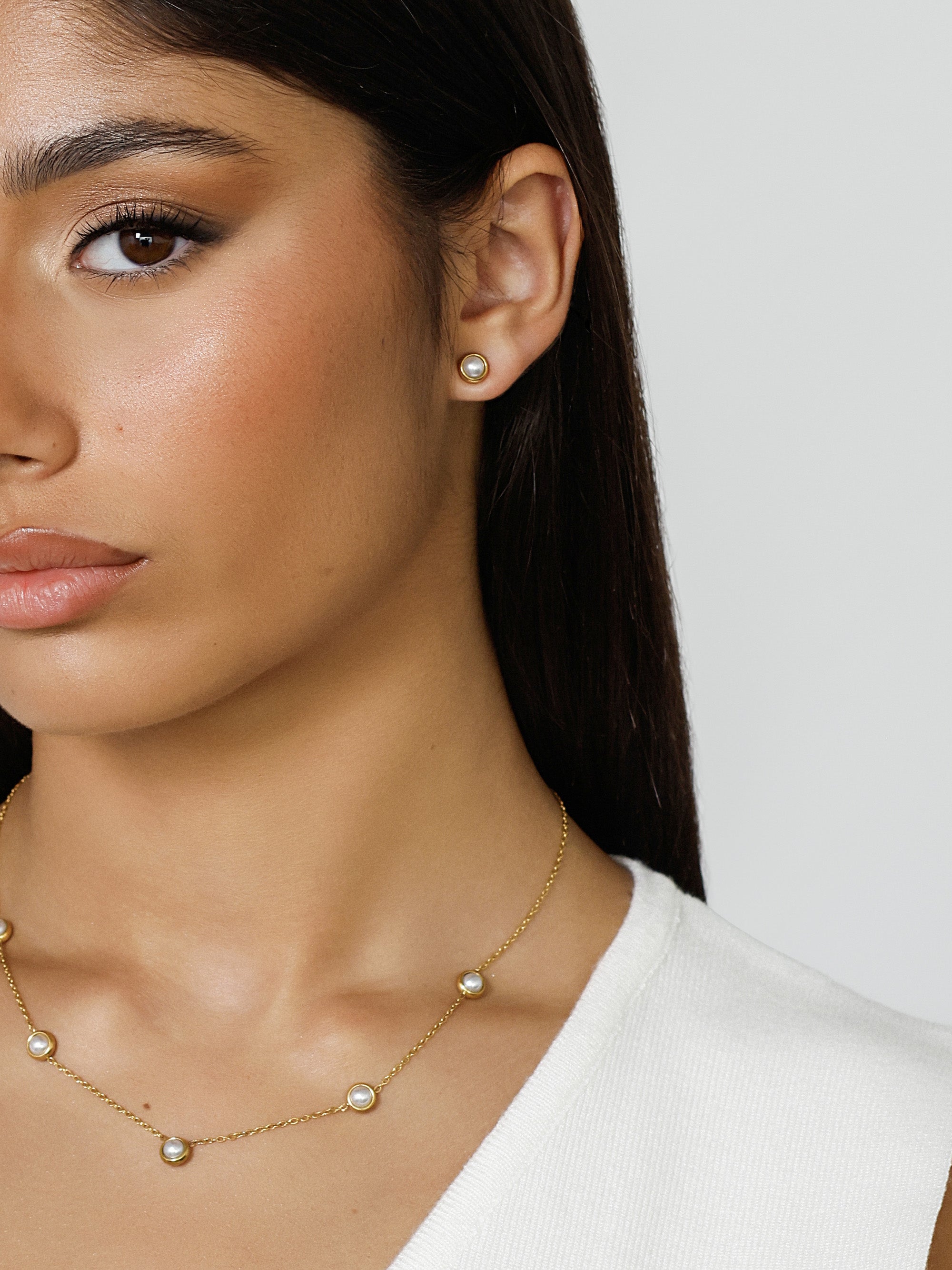 Mini Pearl Stud Earrings