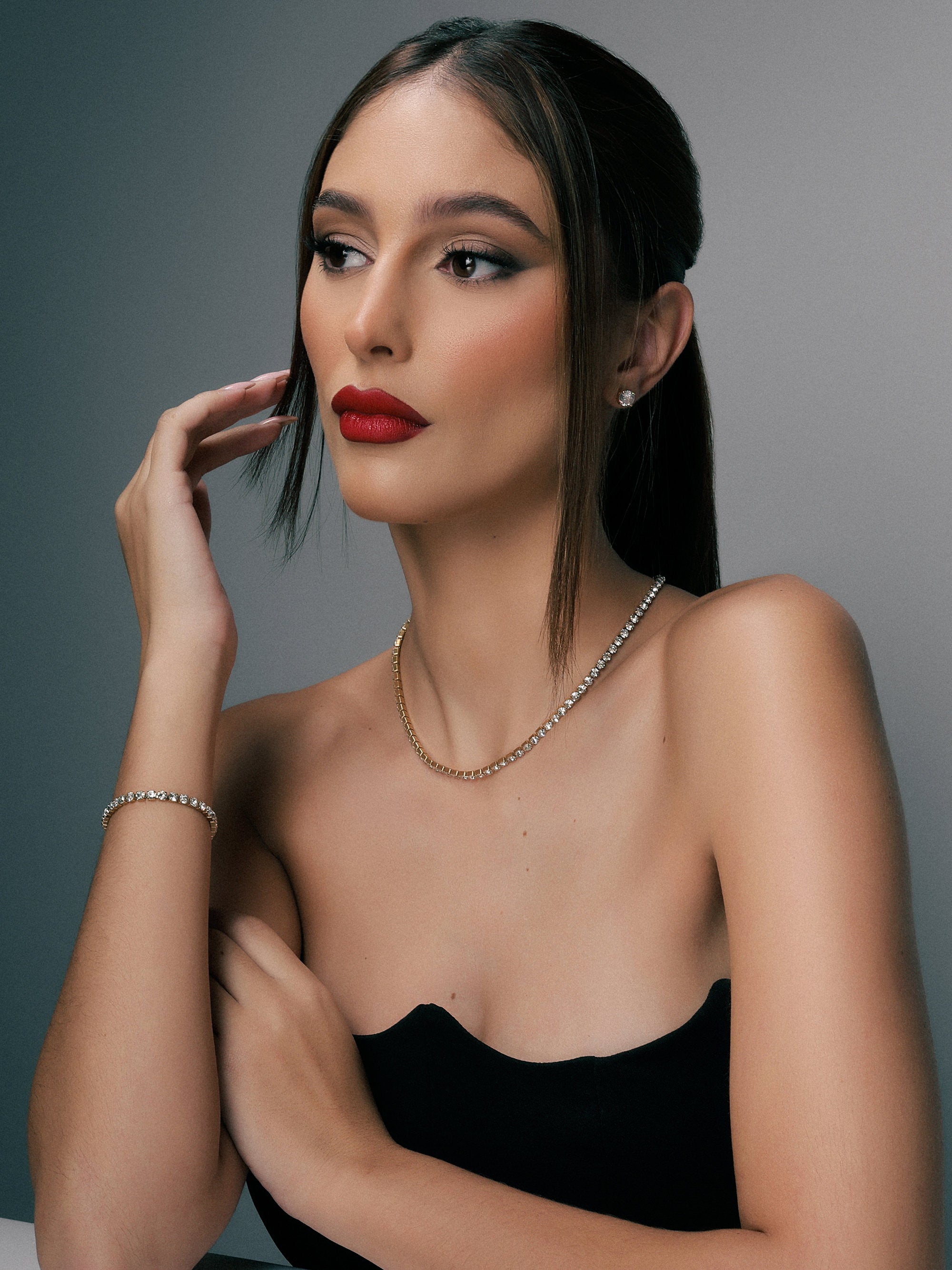 Lila Clear Zirconia Earrings