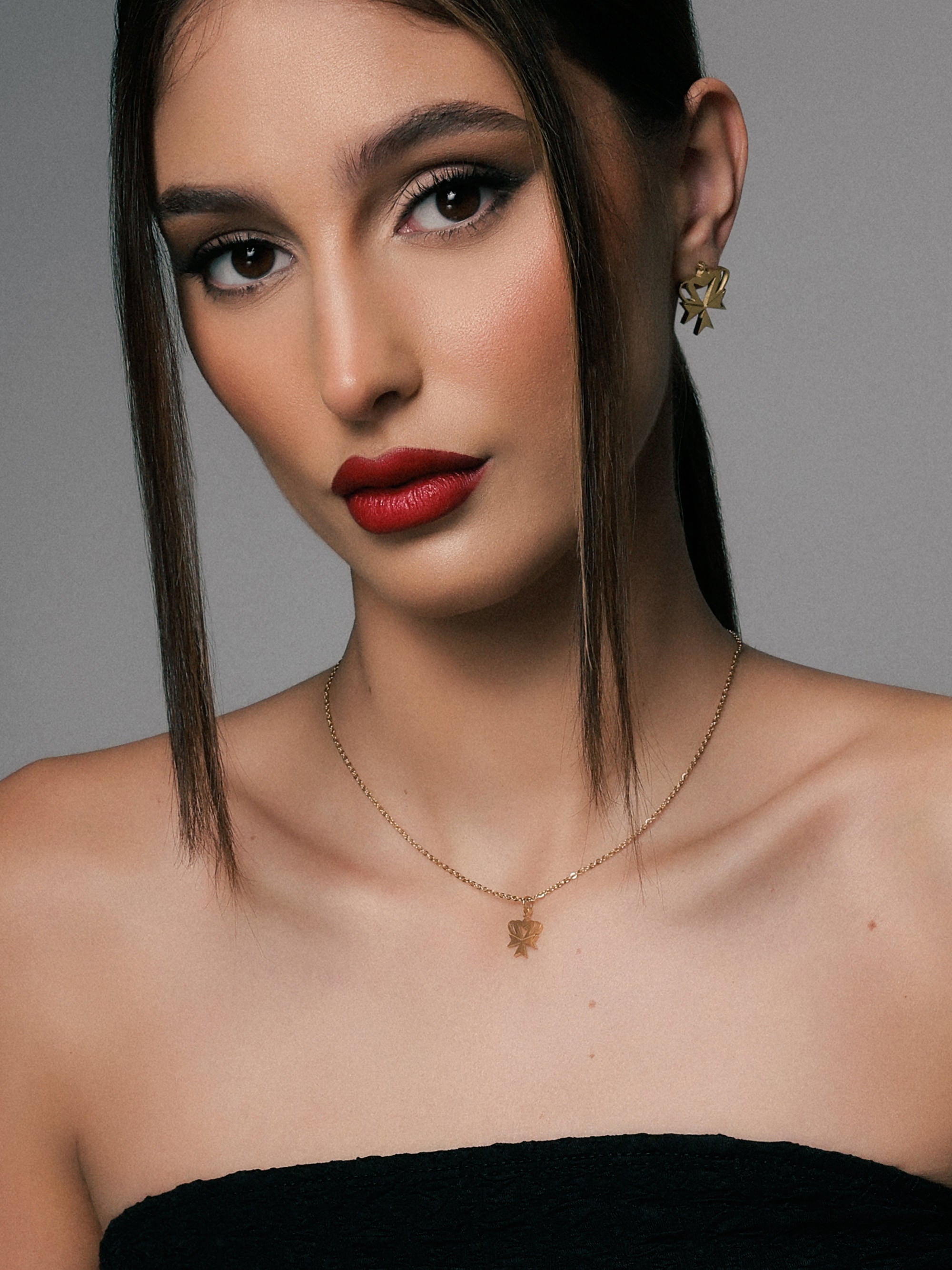 Crown Cross Petite Necklace