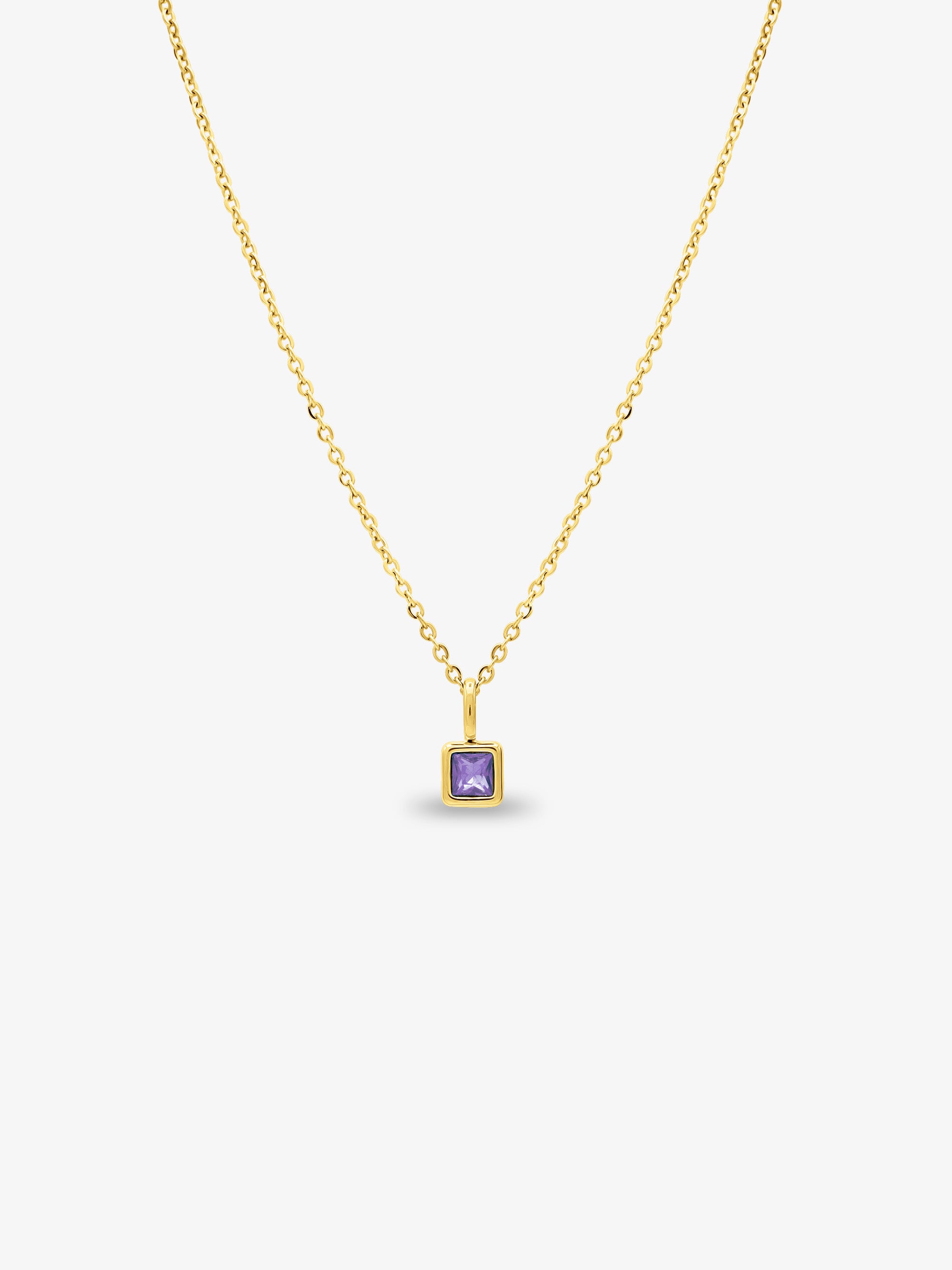 February Celeste Birthstone Necklace