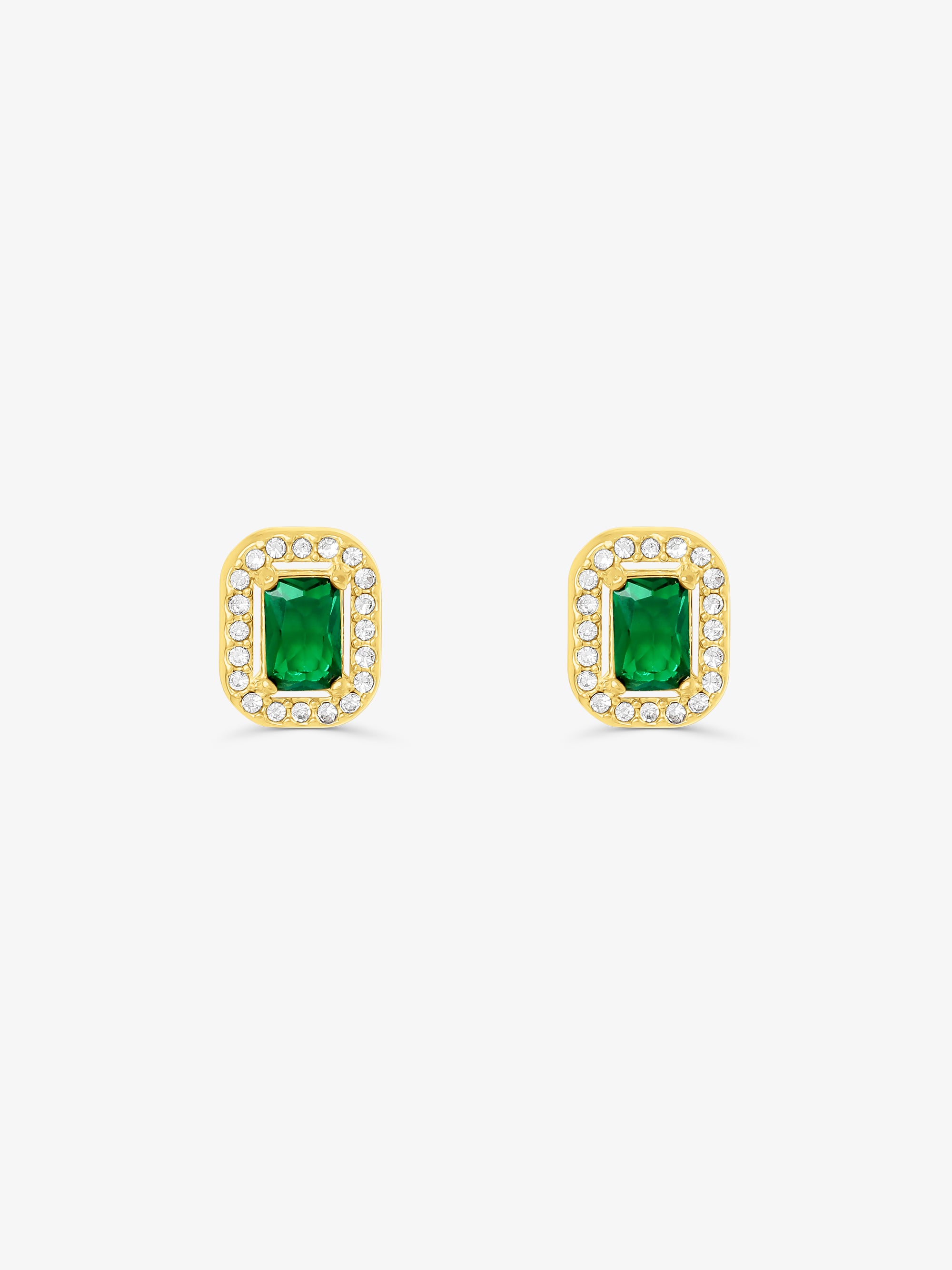 Ora Stud Earrings Emerald