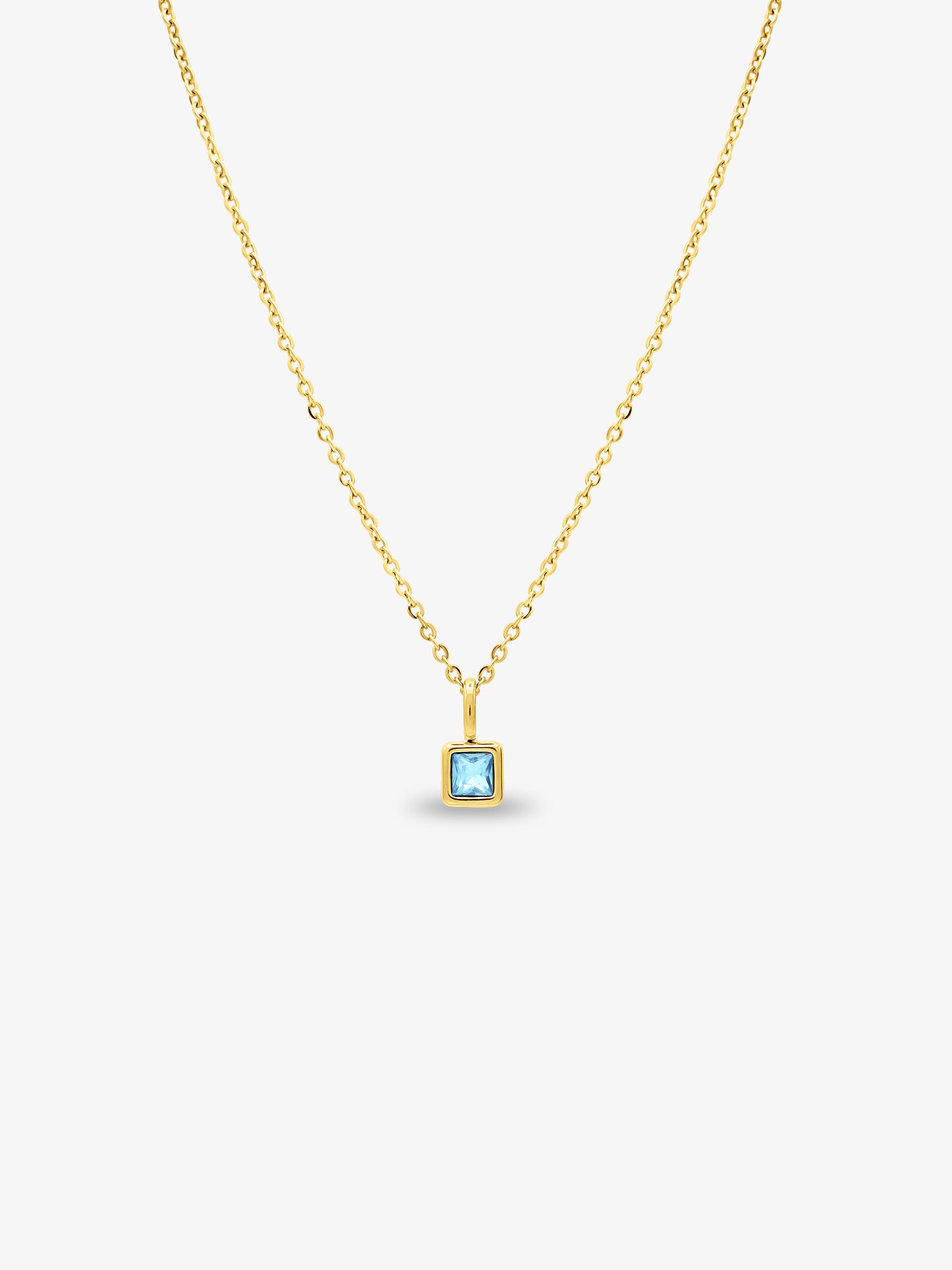 March Celeste Birthstone Necklace