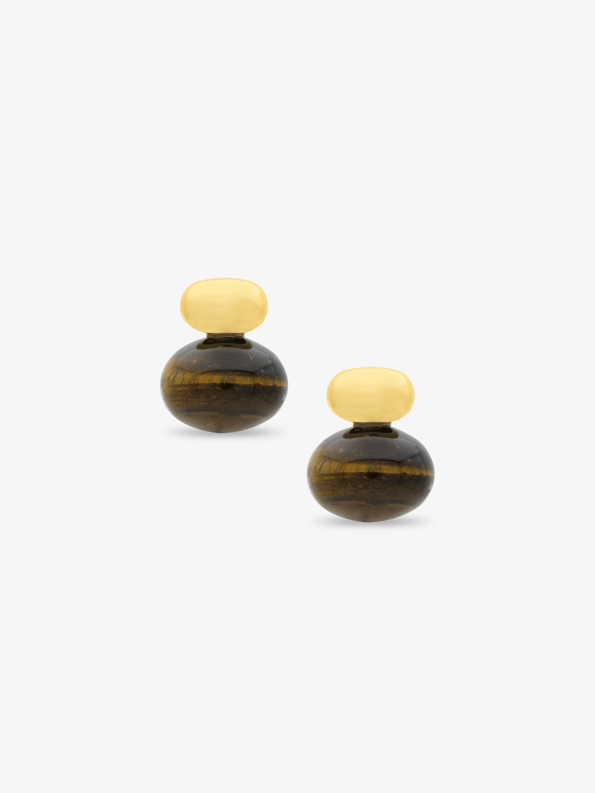 Terra Tiger Eye Stud Earrings