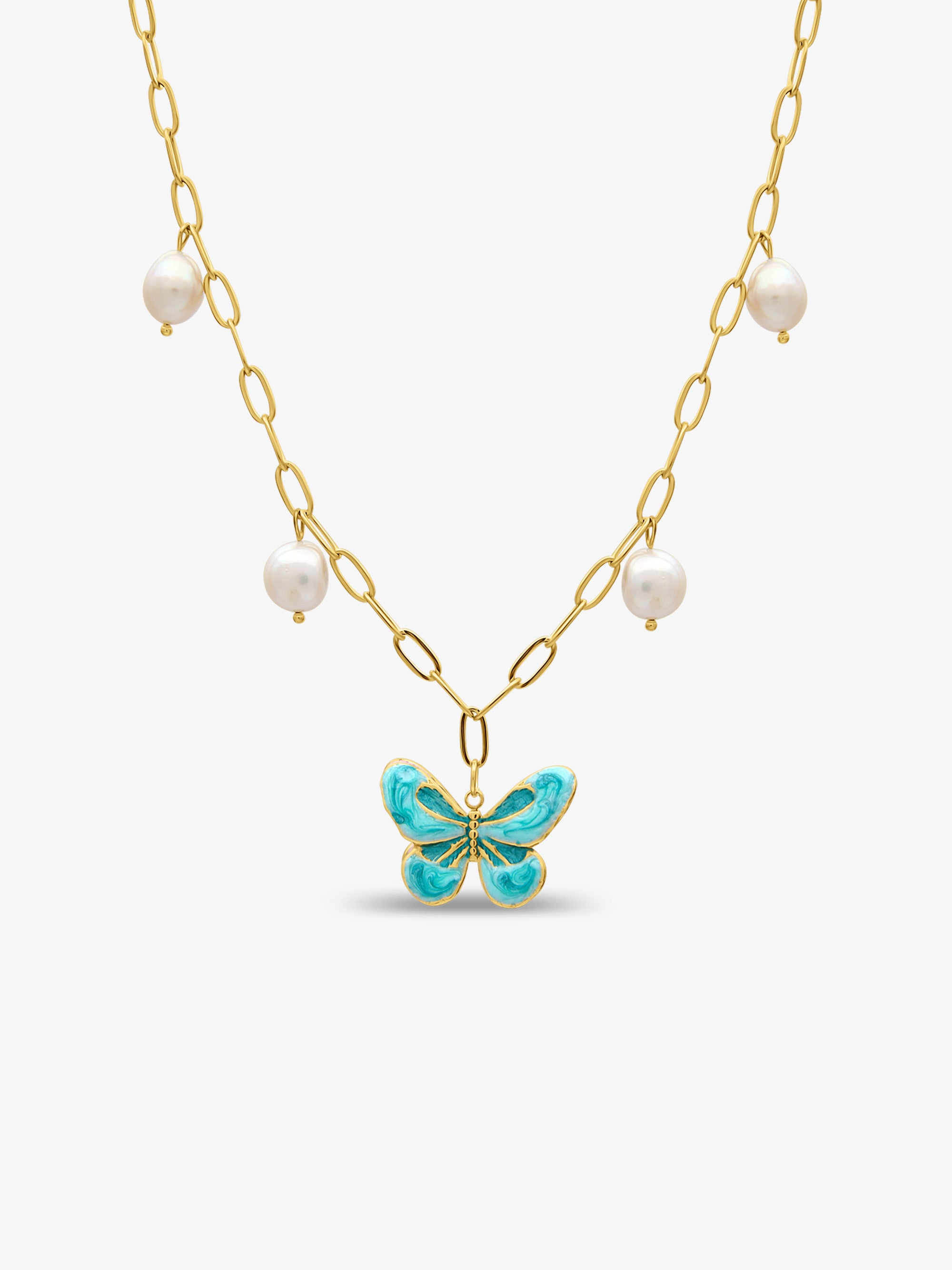 Farfalla Aqua Pink Necklace