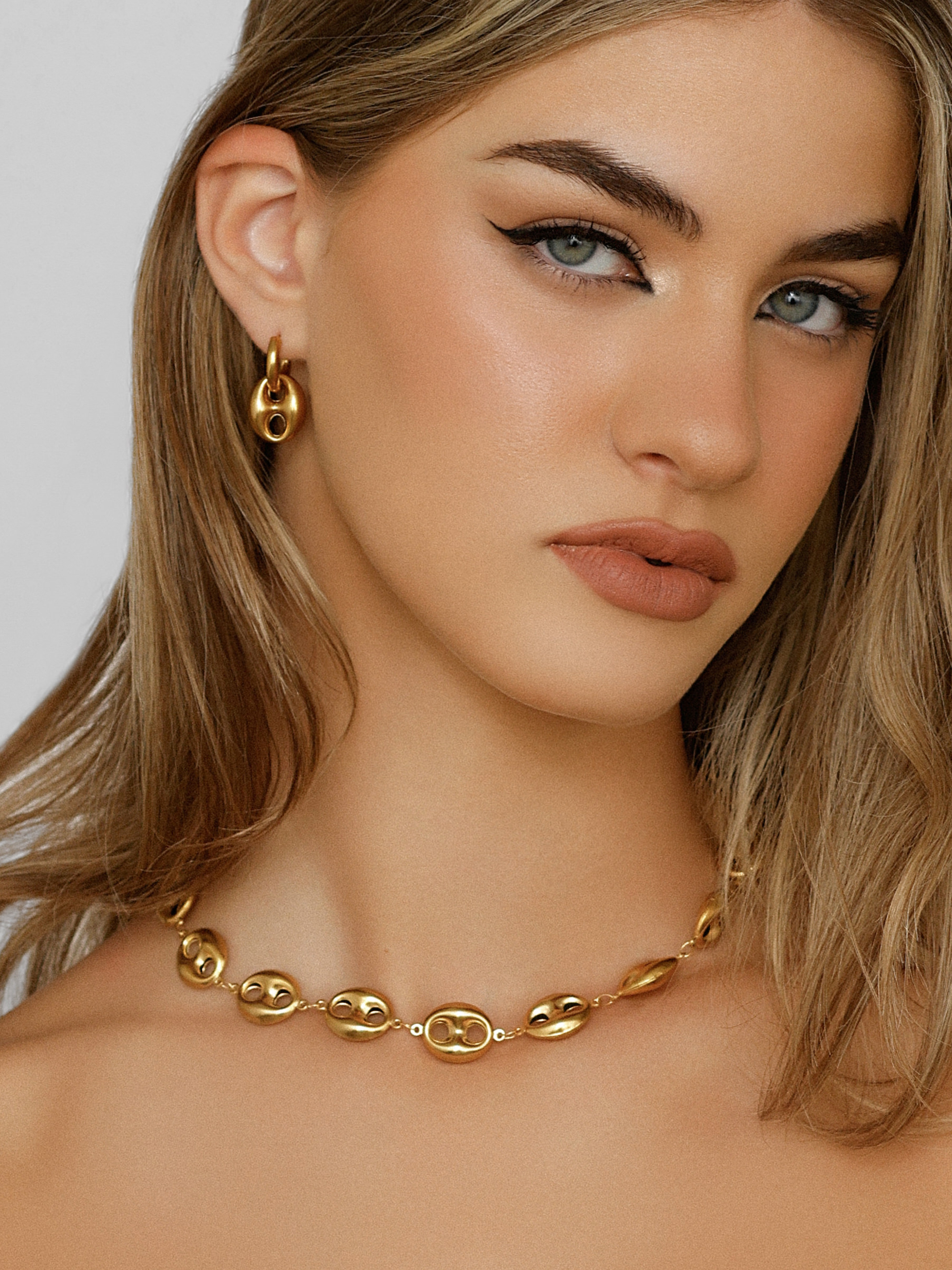 Coffee Bean Hoops