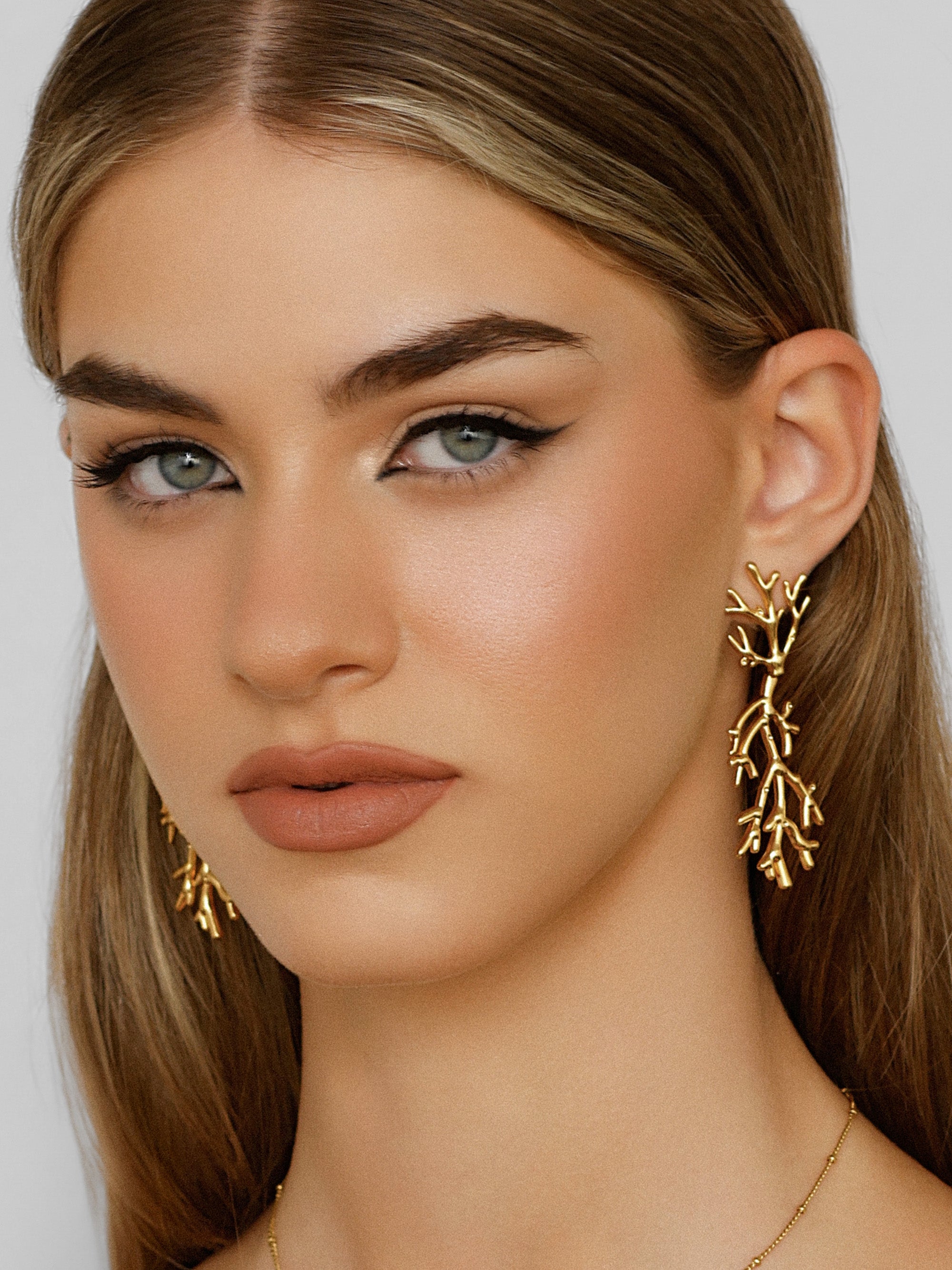 Coral Statement Earrings