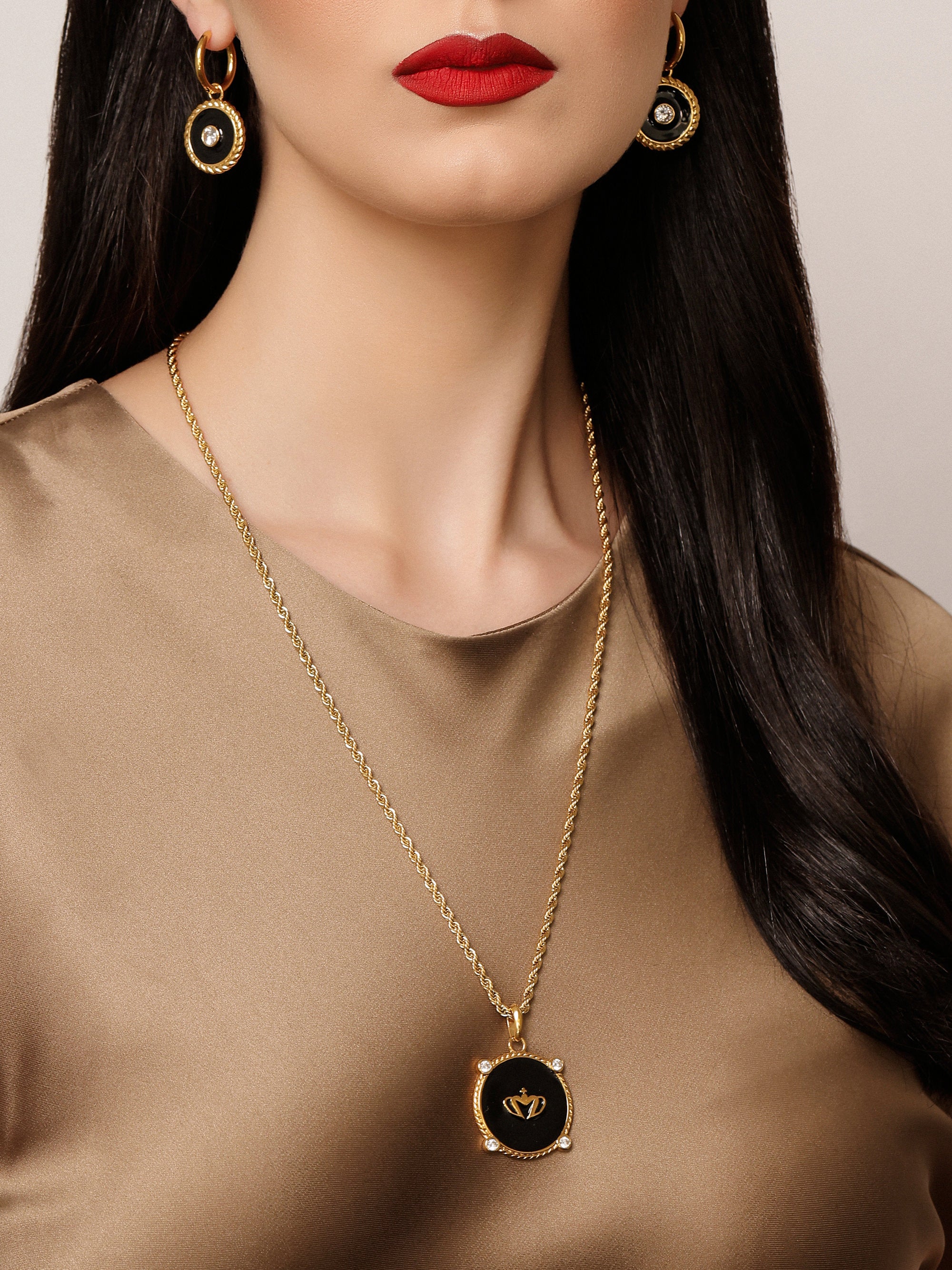 Cable Quad Zirconia Pendant
