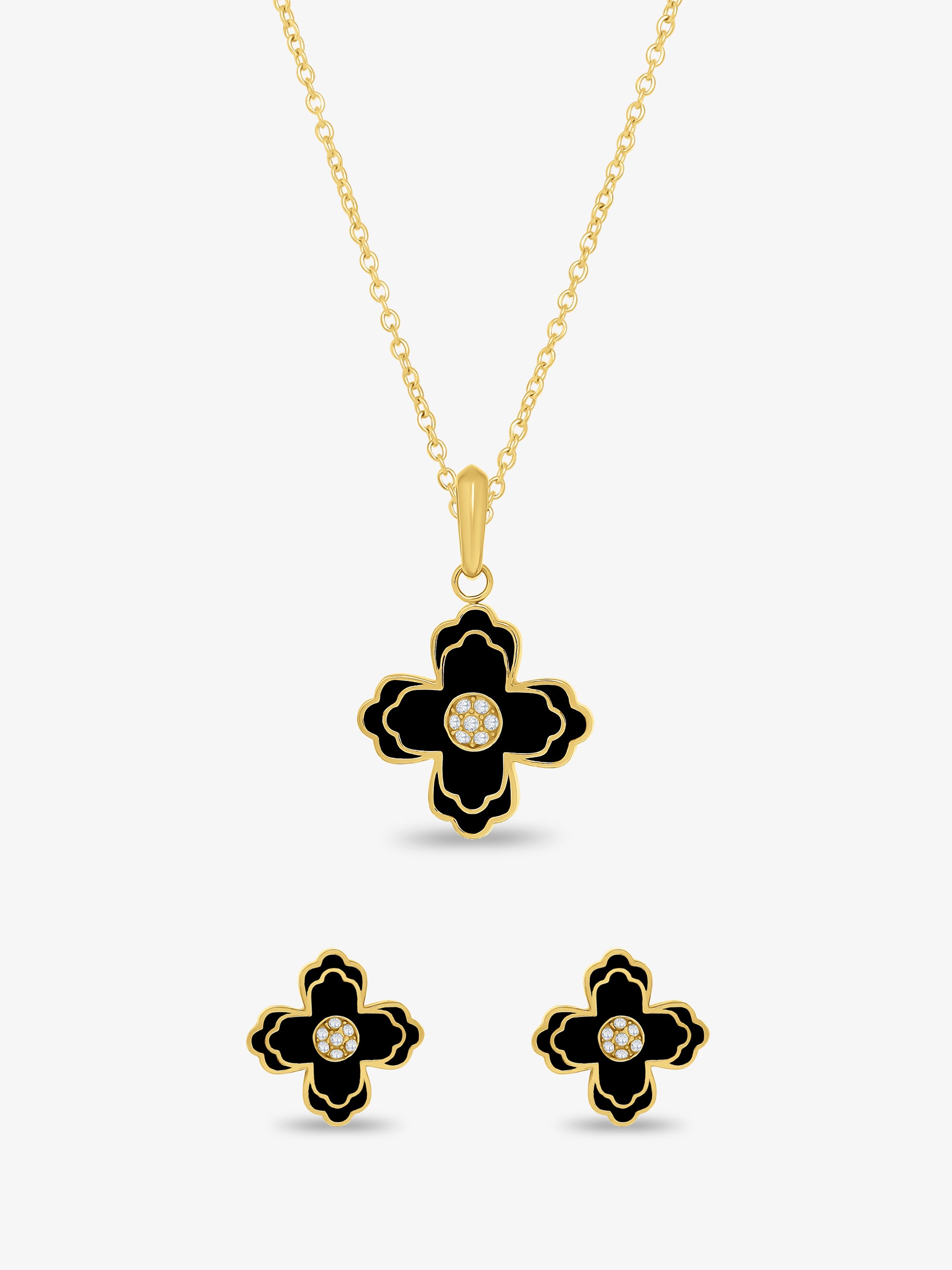 FIORE BLACK ENAMEL GIFT SET