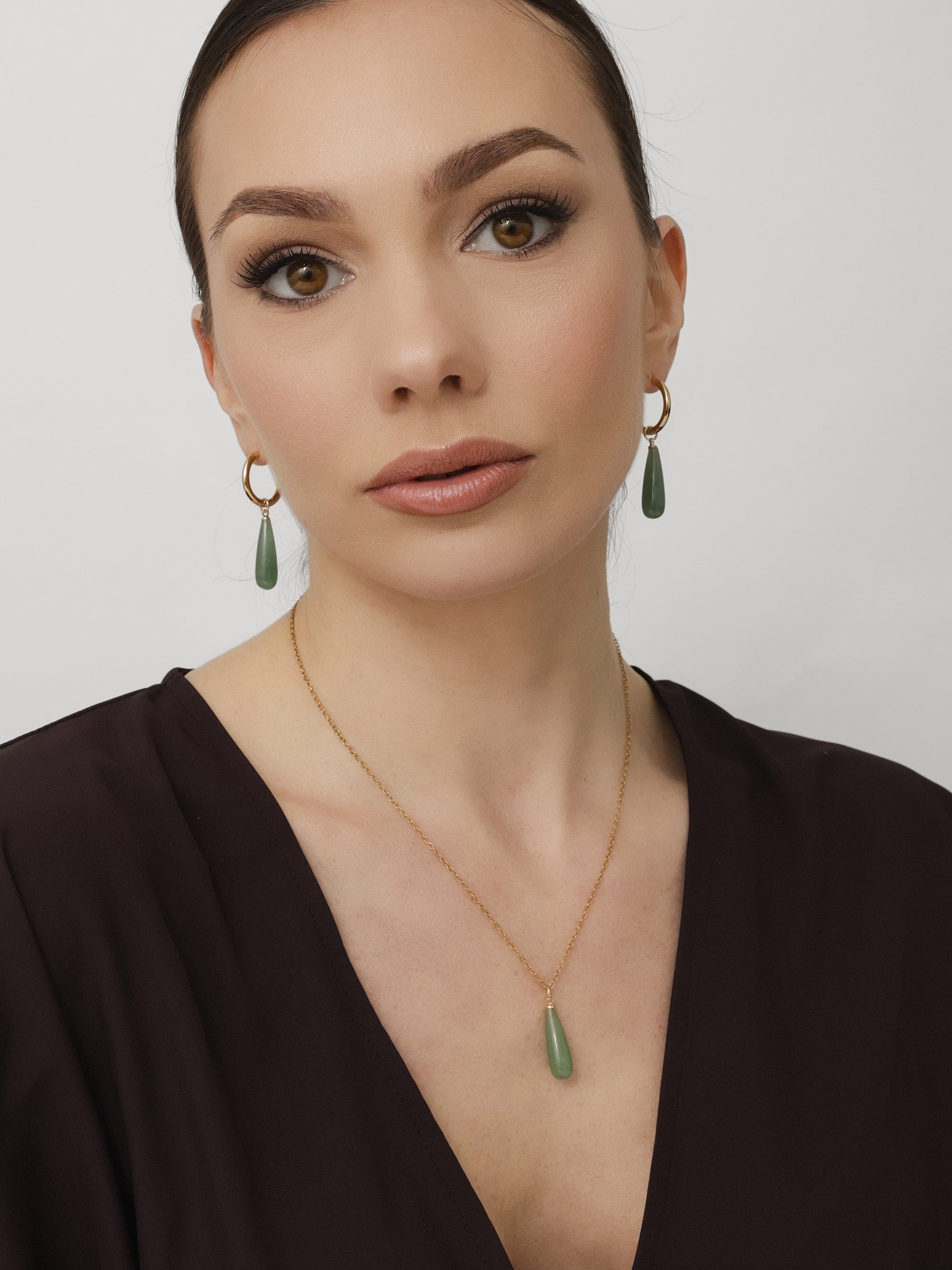 Verde 'Alora' Hoop Earrings