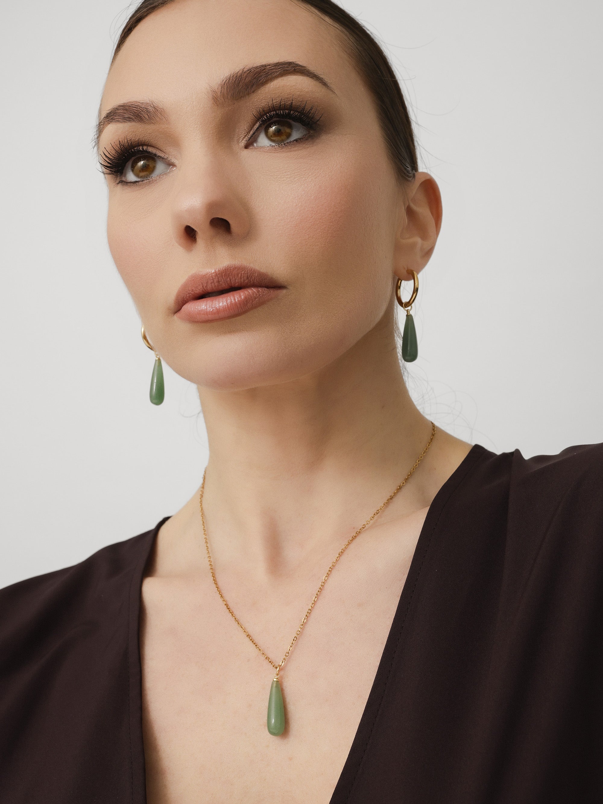 Verde 'Alora' Hoop Earrings