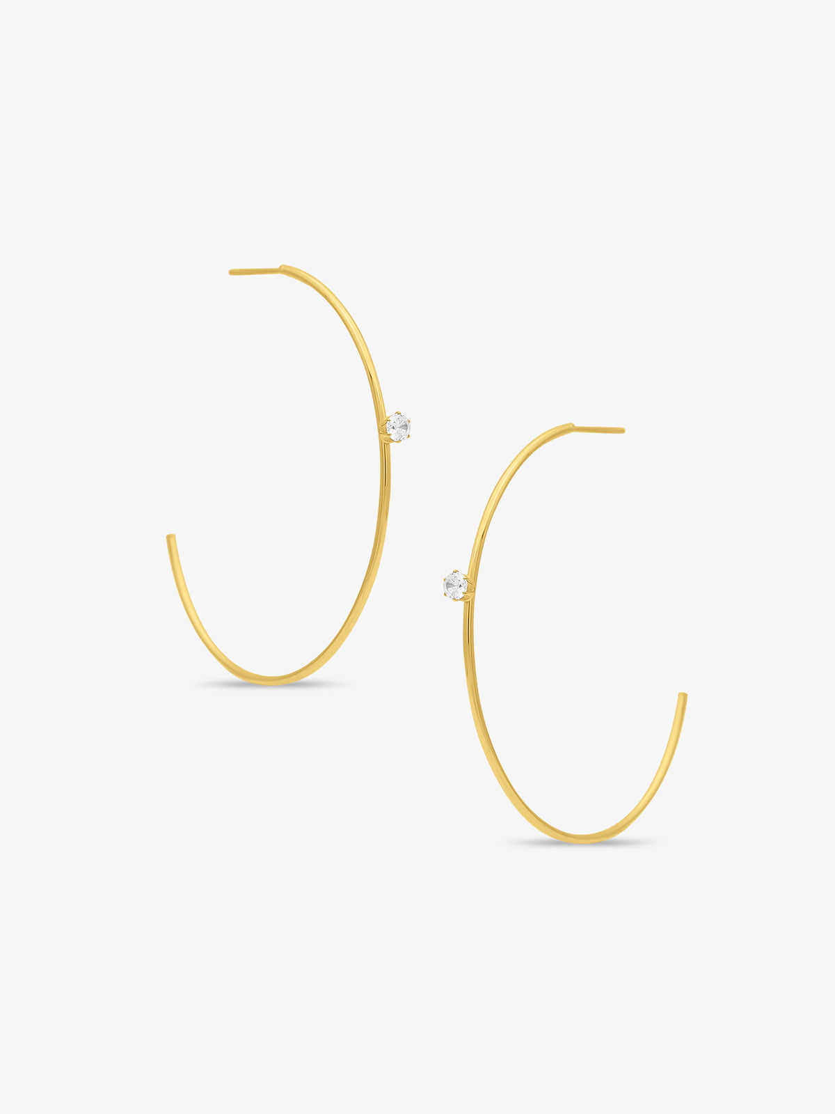 Kelly CZ Gold Hoop Earrings