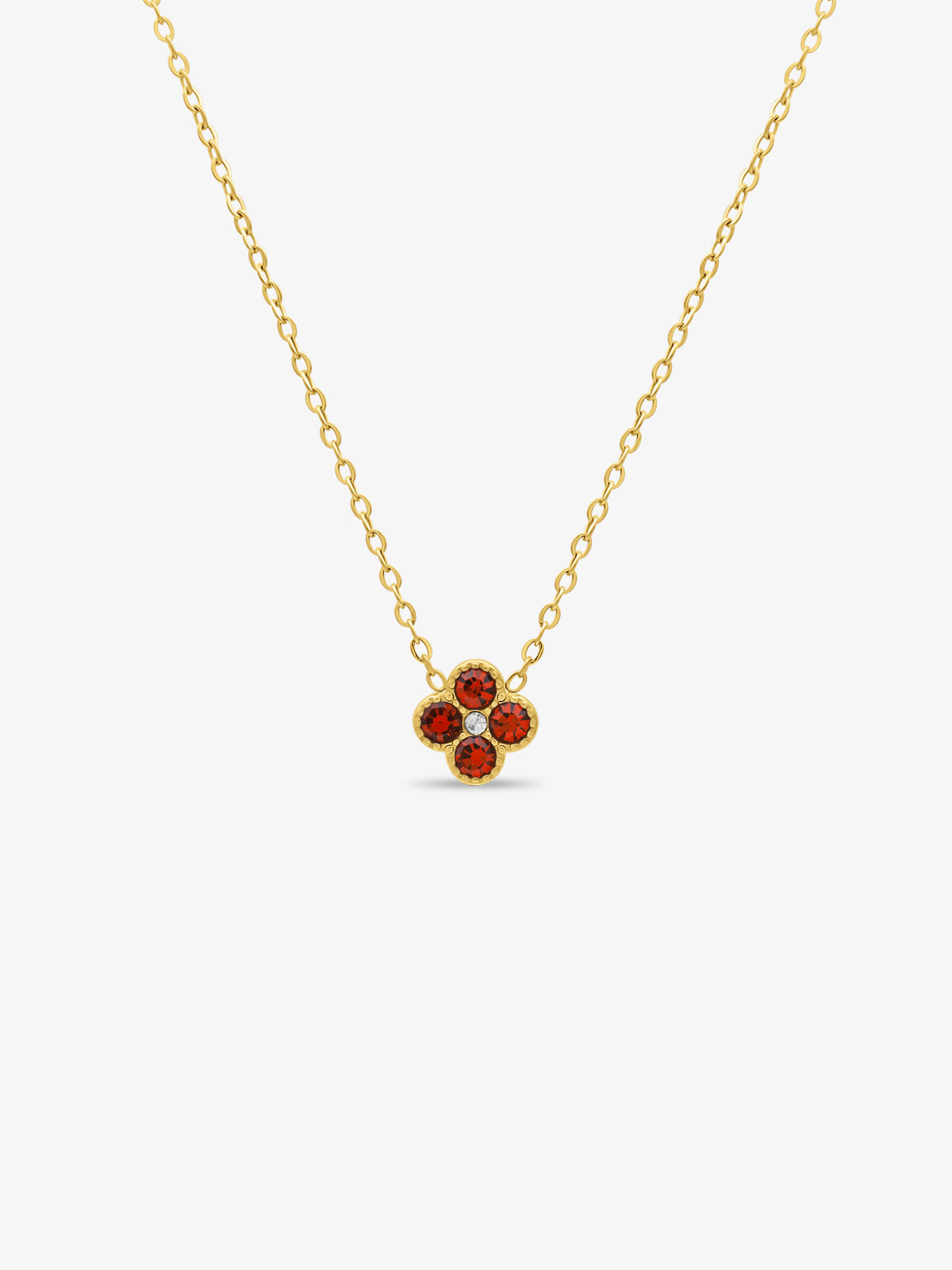 Elise Bordeaux CZ Necklace