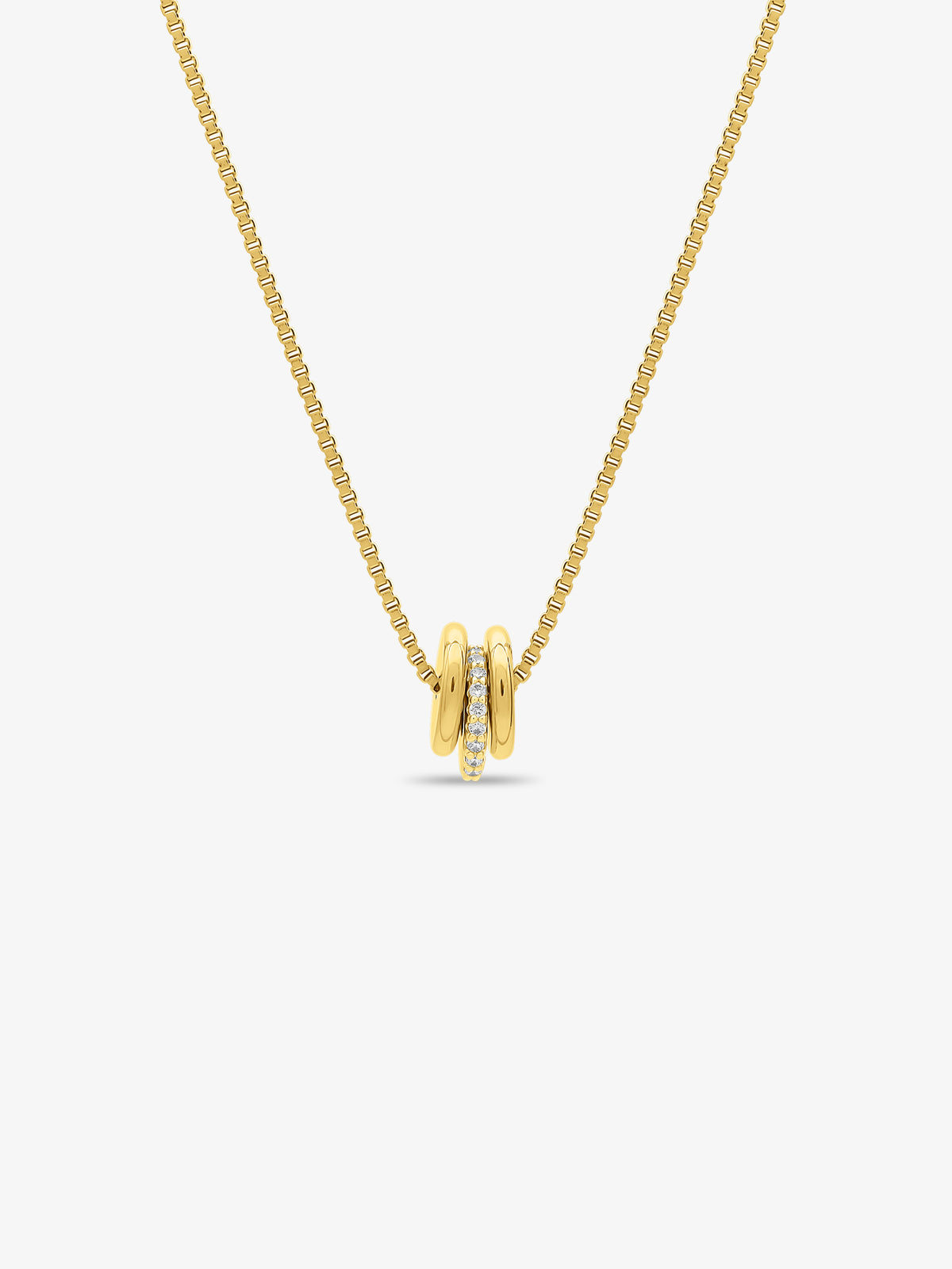 Penelope CZ Ring Gold Necklace