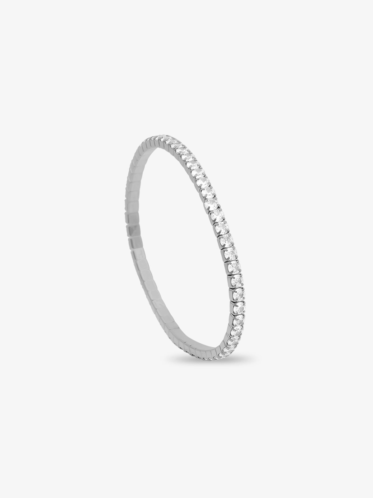 Elastic Tennis Silver Bracelet