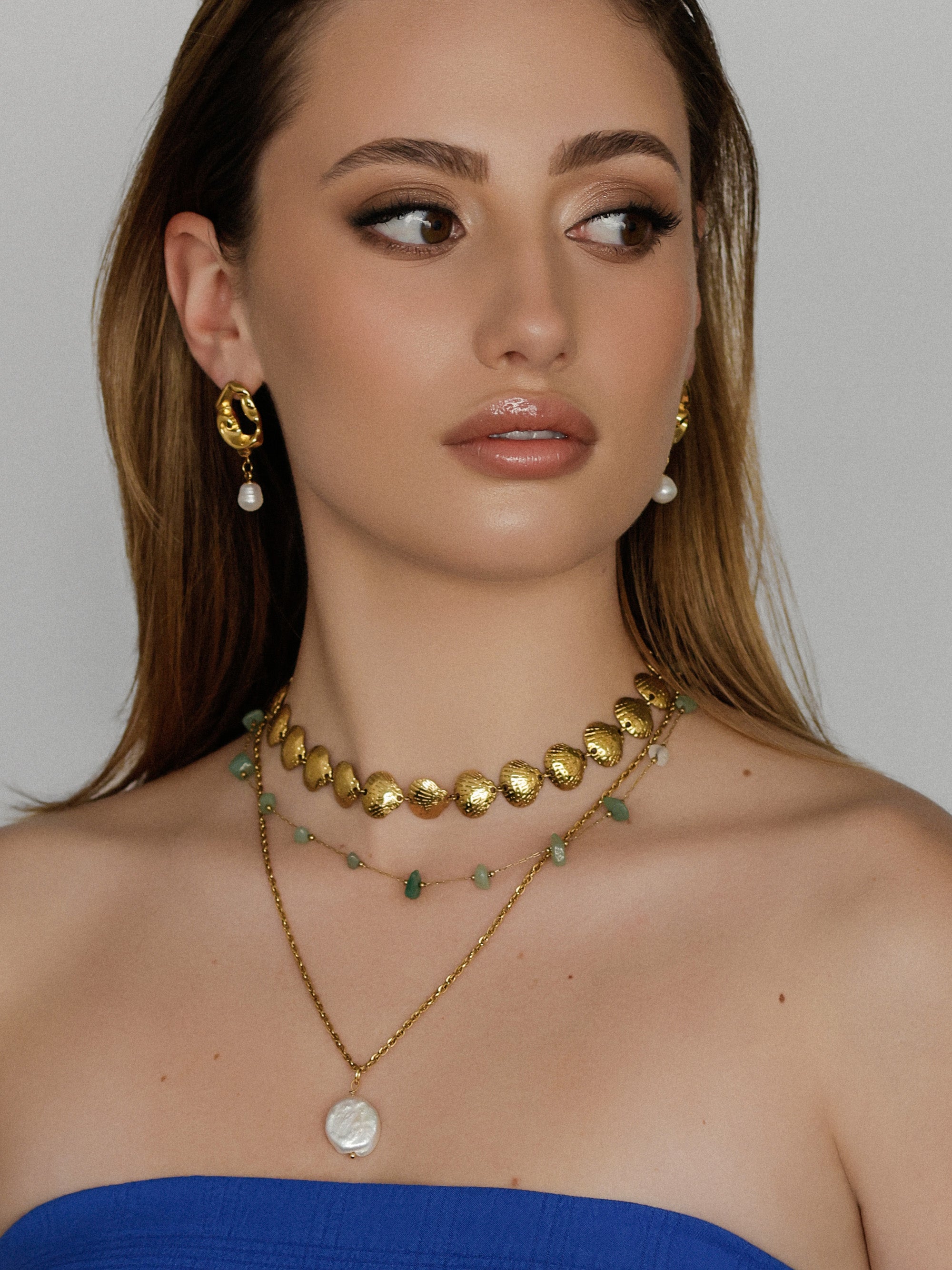 Natural Jade Green Stone Necklace - PREORDER