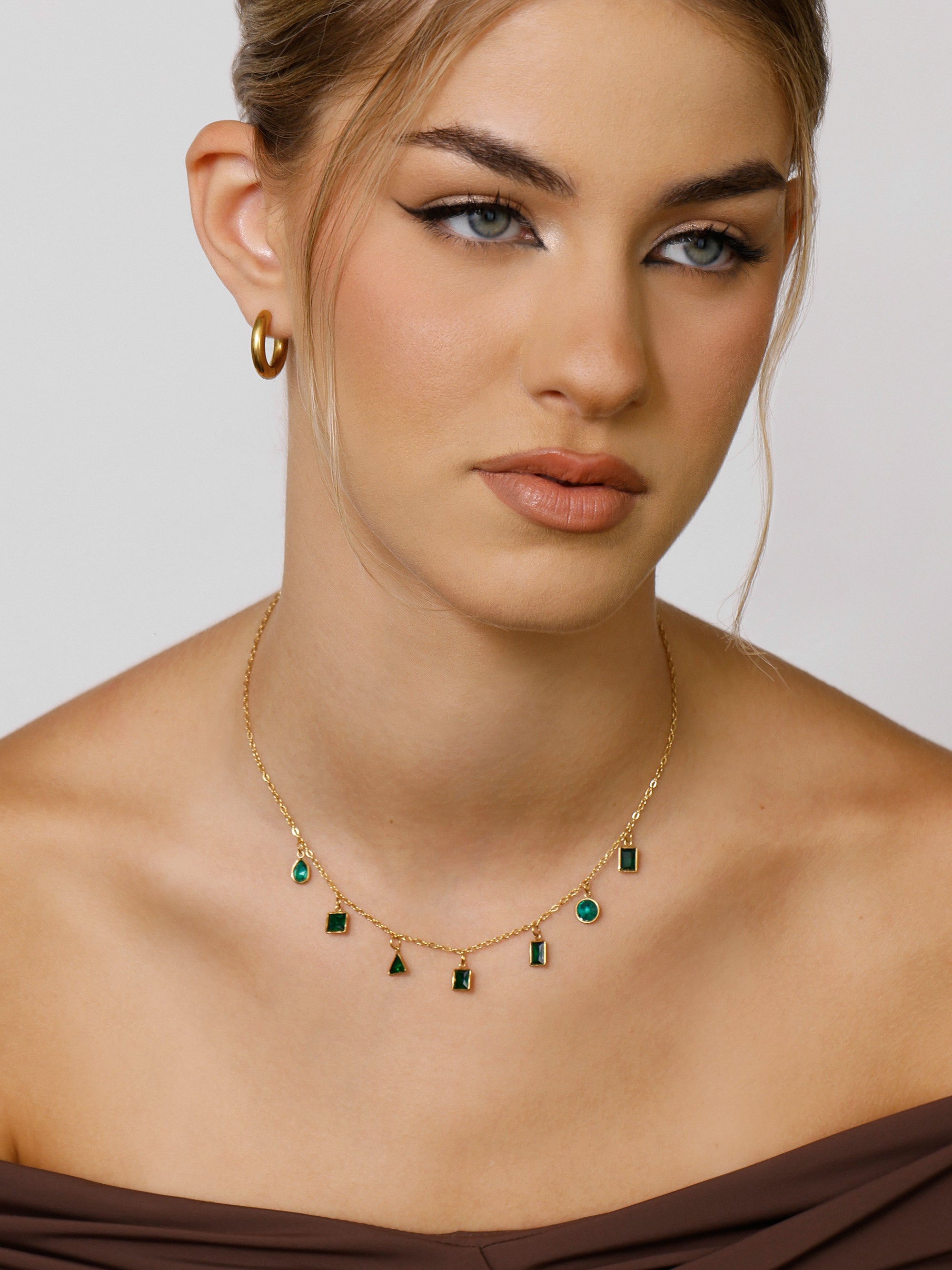 Emeralda Multi Stones Necklace