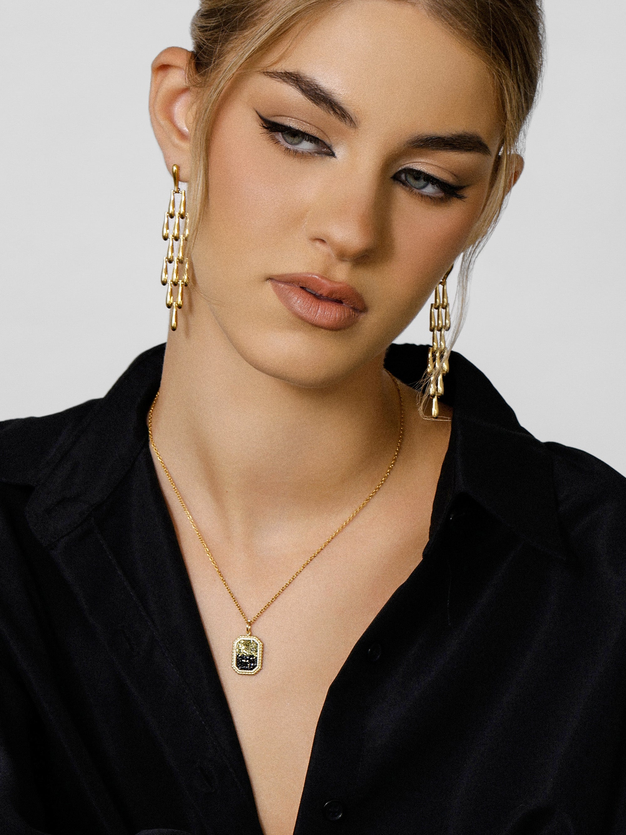 Obsidian Olive Charm