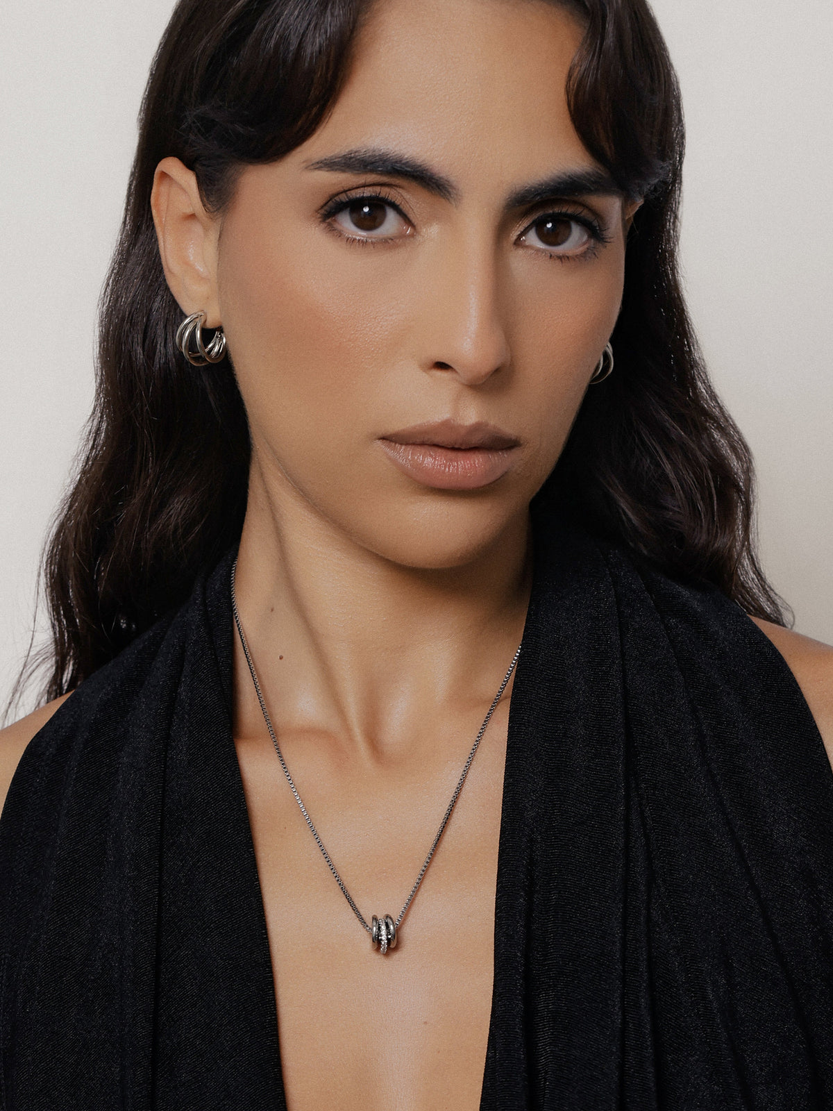 Penelope CZ Ring Silver Necklace - PREORDER