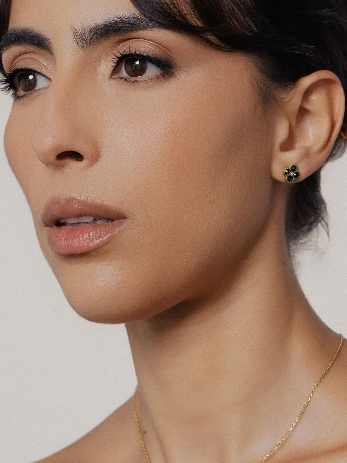 Elise Emerald CZ Earrings