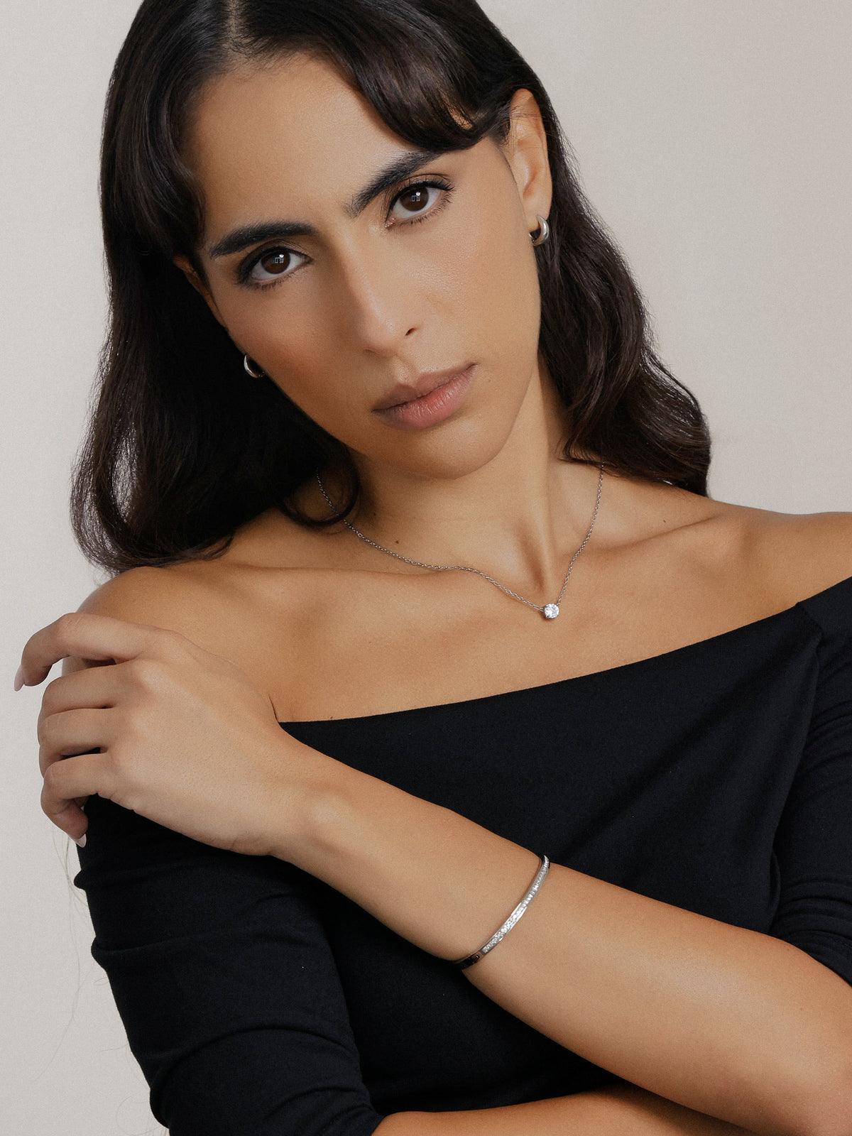 Solitaire CZ Silver Necklace - PREORDER