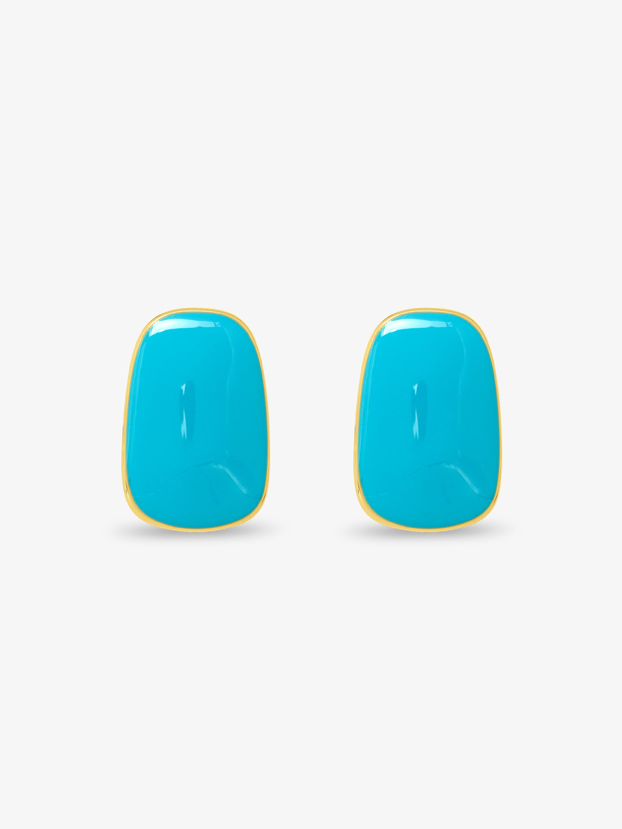 Joan Turquoise Enamel Earrings - PREORDER