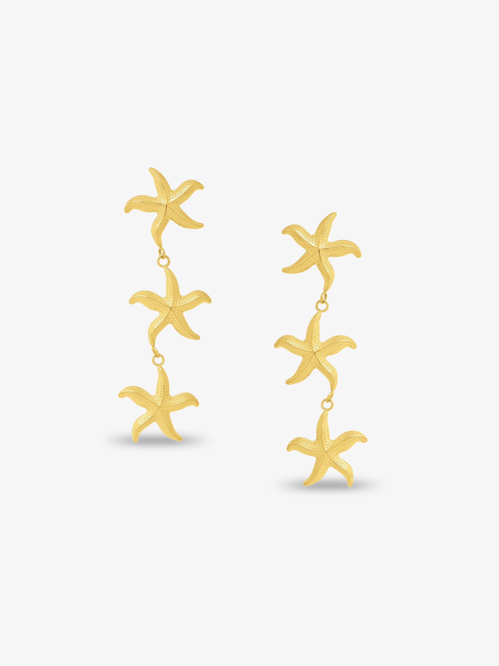 Starfish 3-tier Earrings - PREORDER