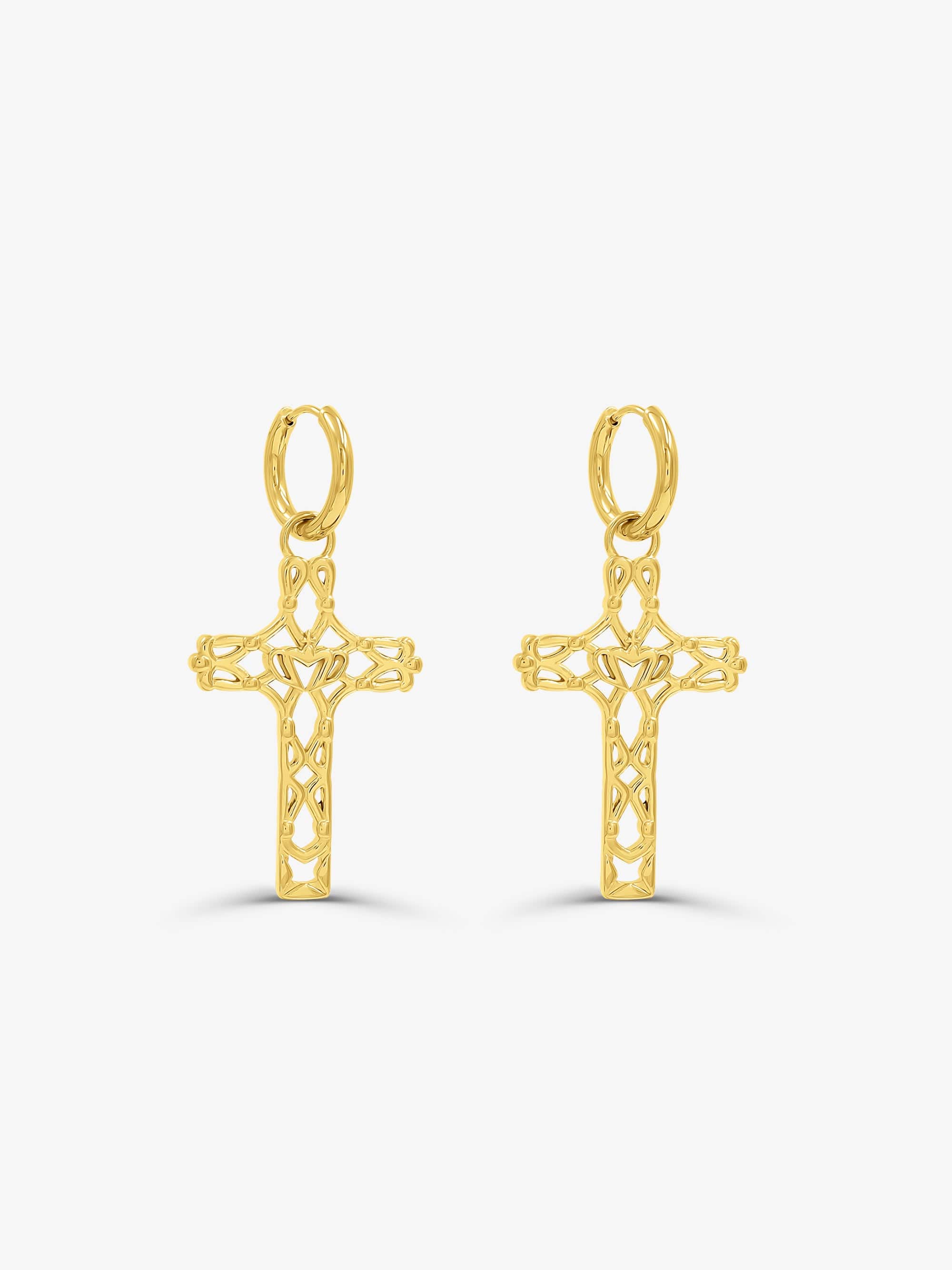 Sultana-Malta EARRINGS '1995' Cross Hoops