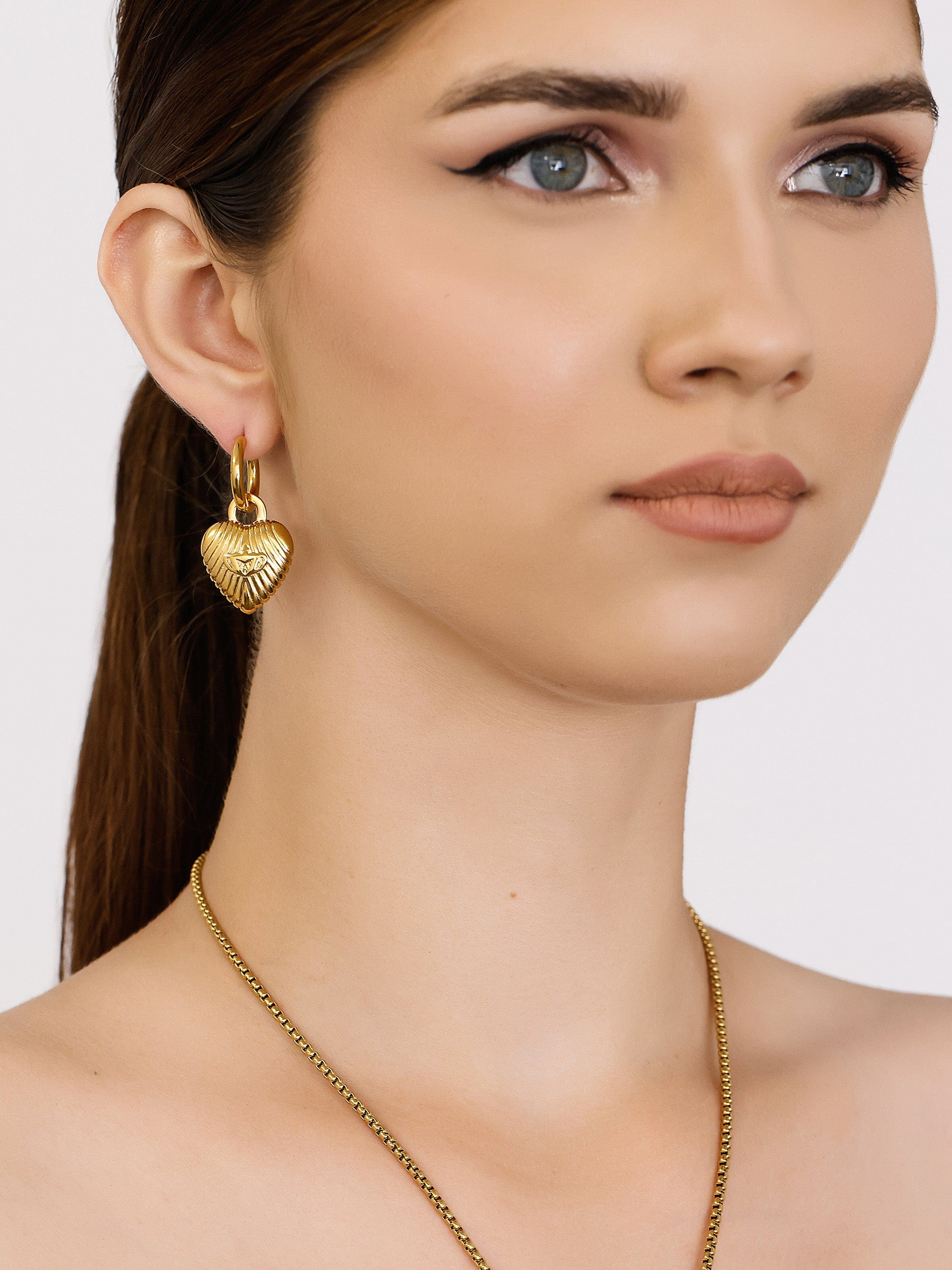 Sultana-Malta EARRINGS '1995' Heart Hoops