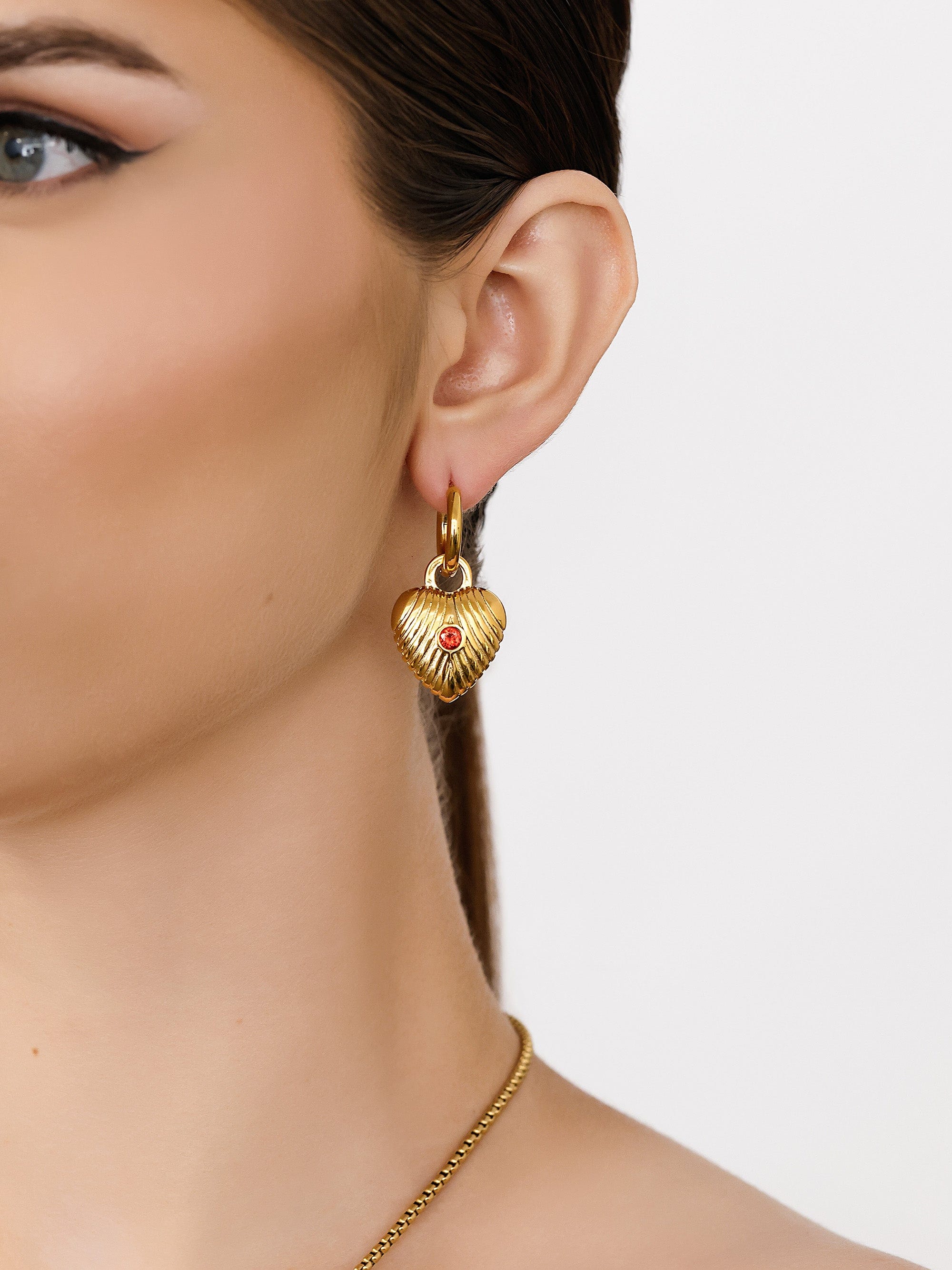 Sultana-Malta EARRINGS '1995' Heart Hoops