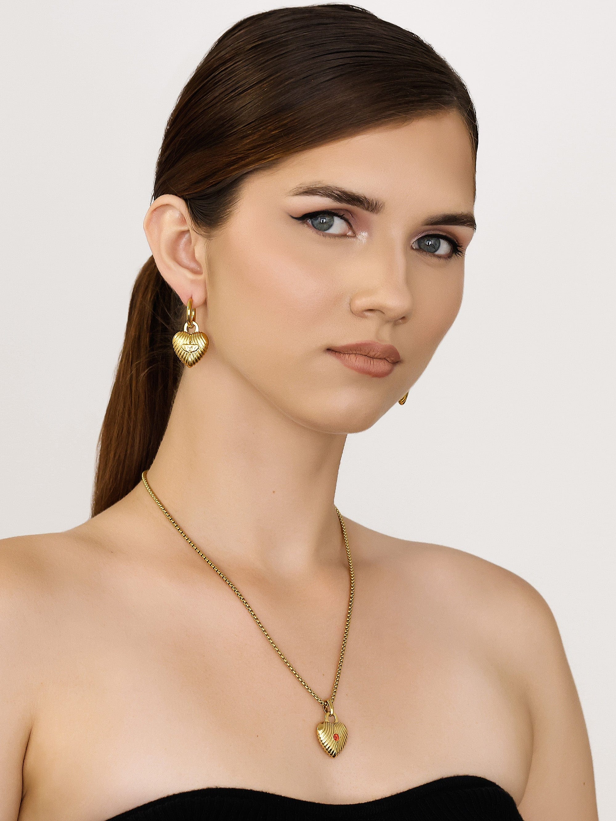 Sultana-Malta EARRINGS '1995' Heart Hoops