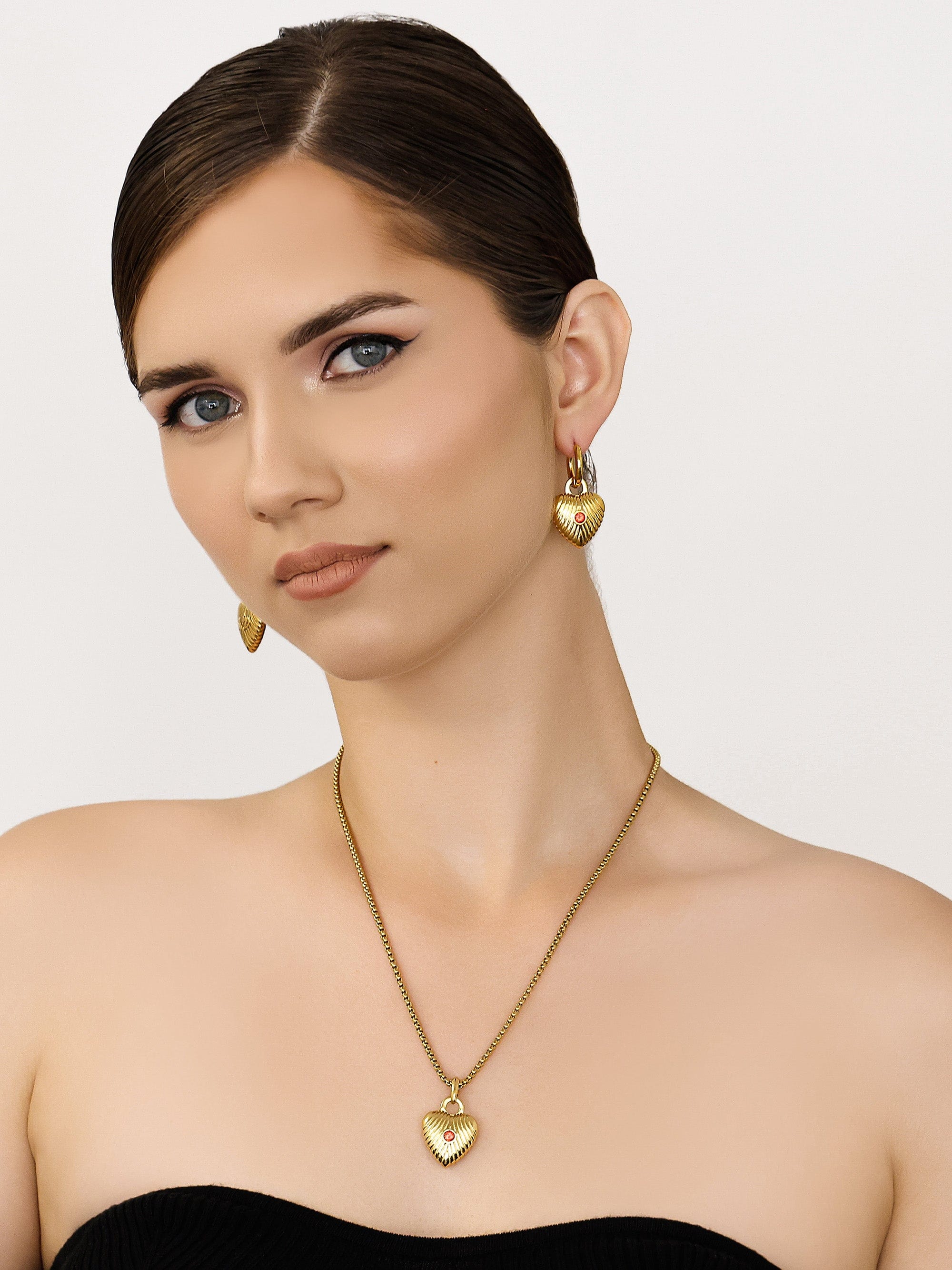 Sultana-Malta EARRINGS '1995' Heart Hoops