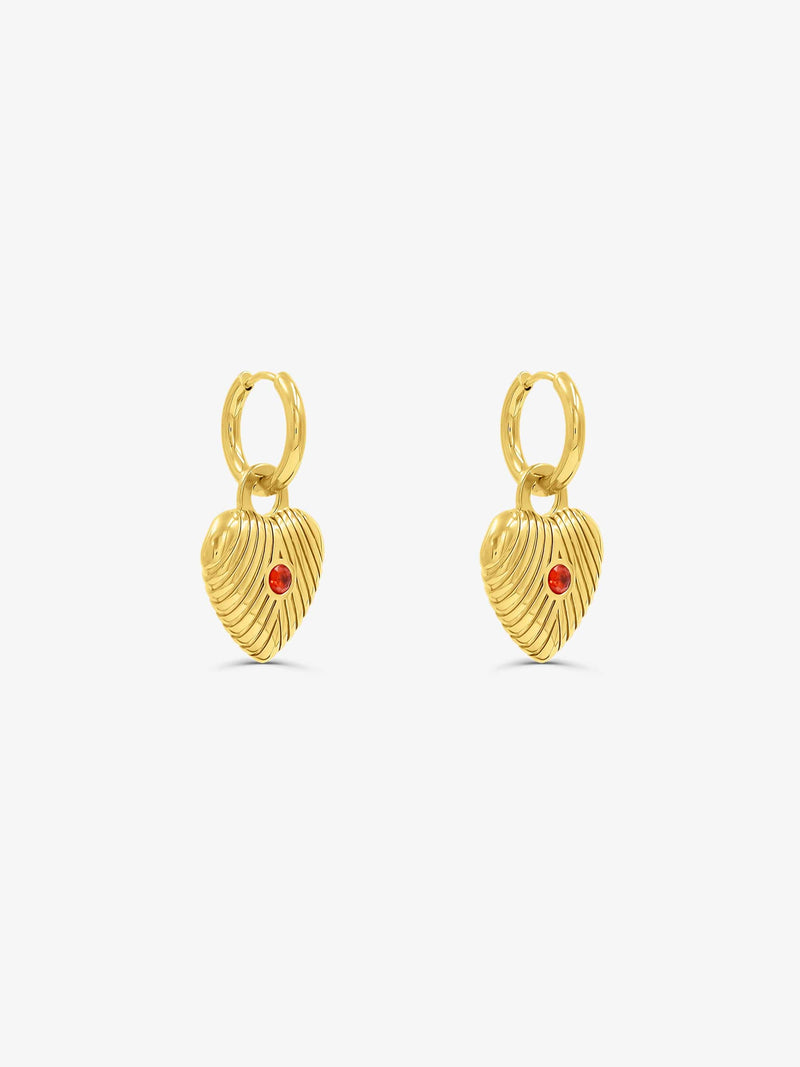 Sultana-Malta EARRINGS '1995' Heart Hoops