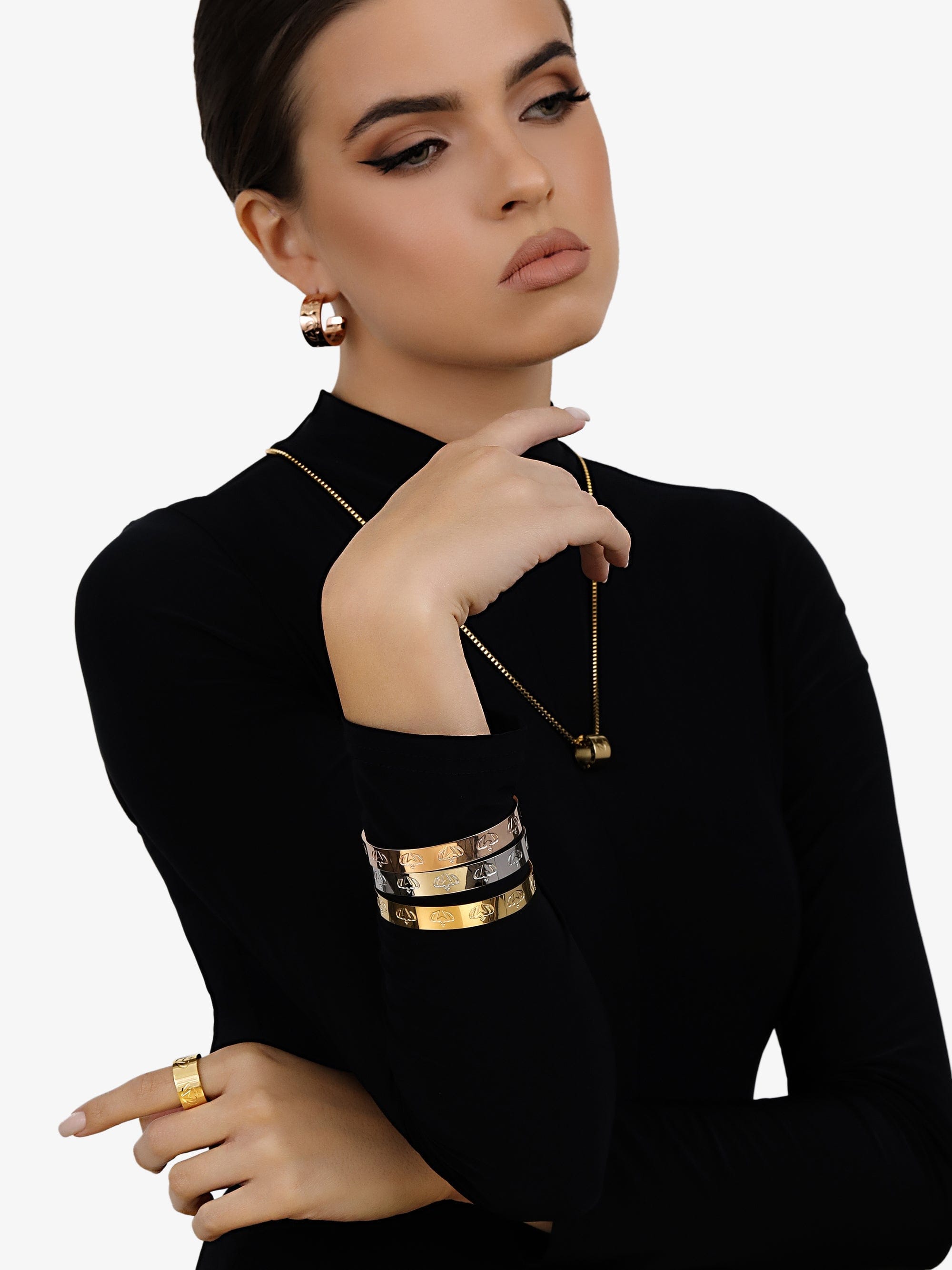 Sultana-Malta BRACELETS 3.tone Cuff Rose Gold
