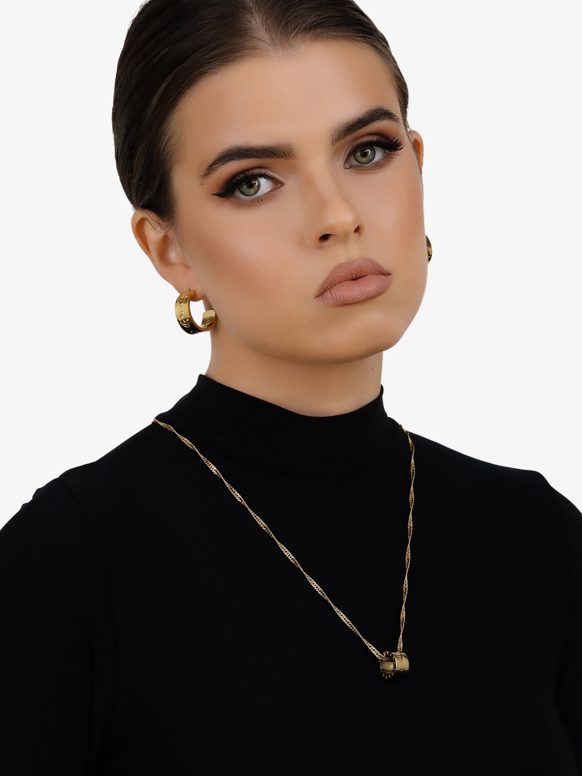 Sultana-Malta EARRINGS 3.tone Hoop Earrings 20mm Silver