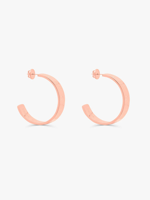 Sultana-Malta EARRINGS 3.tone Hoop Earrings 40mm Rose Gold