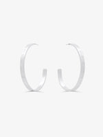 Sultana-Malta EARRINGS 3.tone Hoop Earrings 65mm Silver