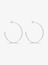 Sultana-Malta EARRINGS 3.tone Hoop Earrings 65mm Silver