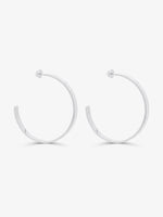 Sultana-Malta EARRINGS 3.tone Hoop Earrings 65mm Silver