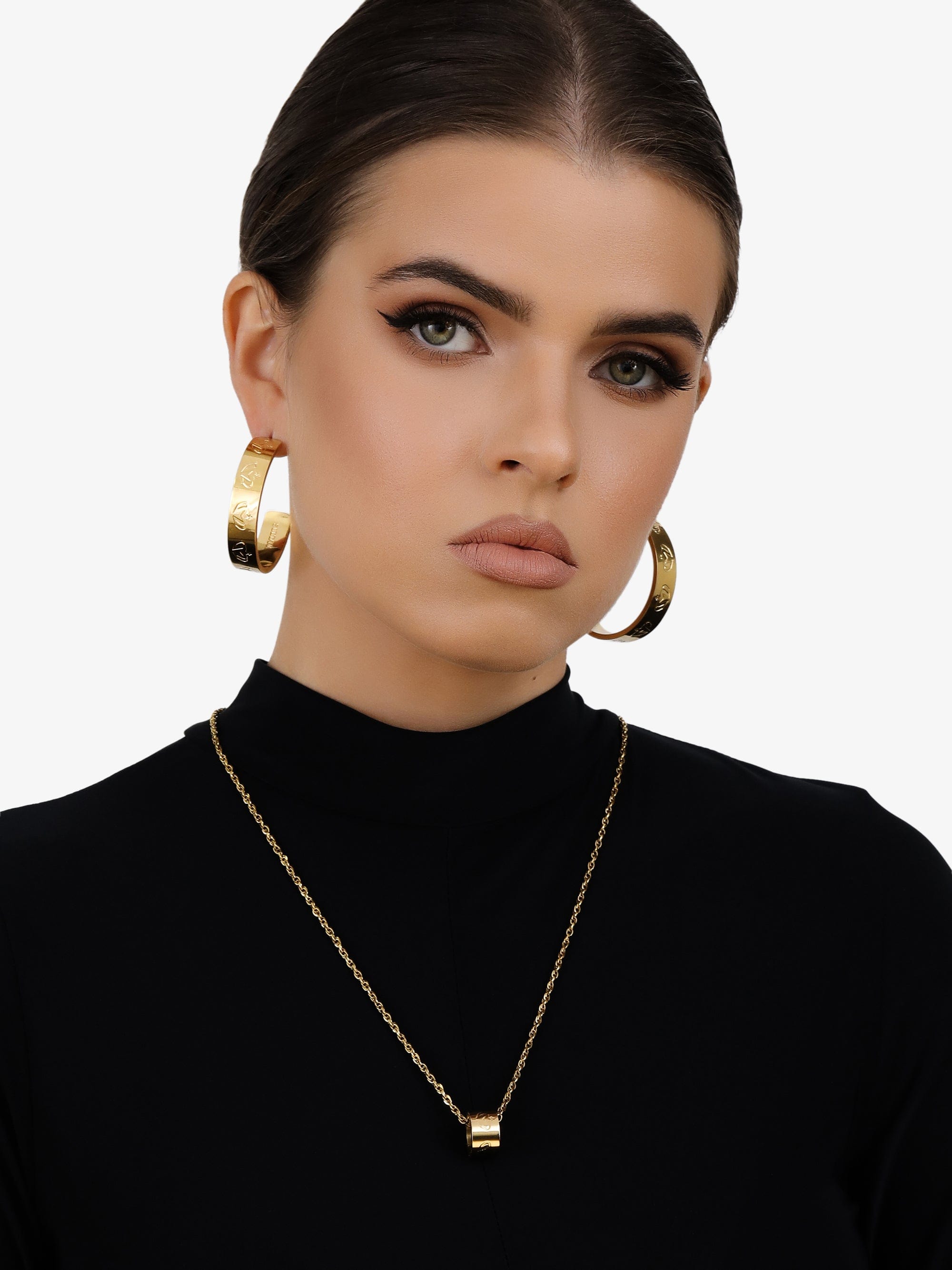 Sultana-Malta NECKLACES 3.tone Pendant with Basic Links Chain Silver