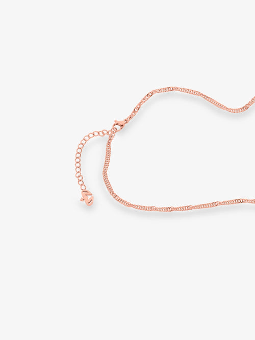 Sultana-Malta NECKLACES 3.tone Pendant with Twisted Chain Rose Gold
