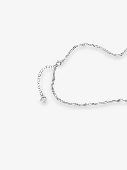 Sultana-Malta NECKLACES 3.tone Pendant with Twisted Chain Silver