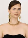 Sultana-Malta EARRINGS 3D Crown Gold Earrings