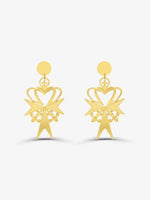 Sultana-Malta EARRINGS 3D Crown Gold Earrings