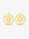 Sultana-Malta EARRINGS Crown Cross Hoop Earrings