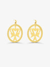 Sultana-Malta EARRINGS Crown Cross Hoop Earrings