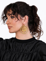Sultana-Malta EARRINGS Crown Cross Hoop Earrings